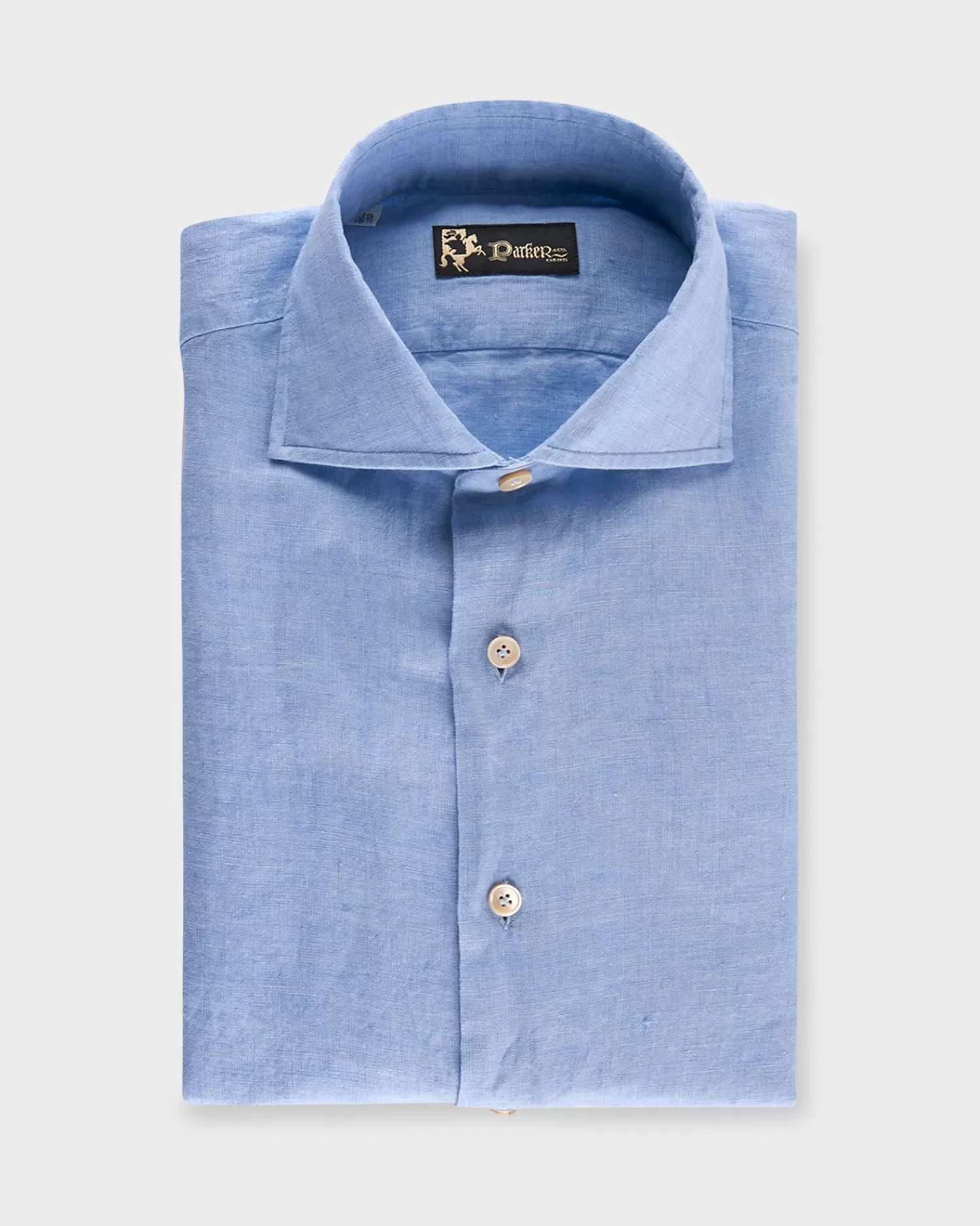 * Mediterranean Blue Linen Shirt^ Casual Shirts