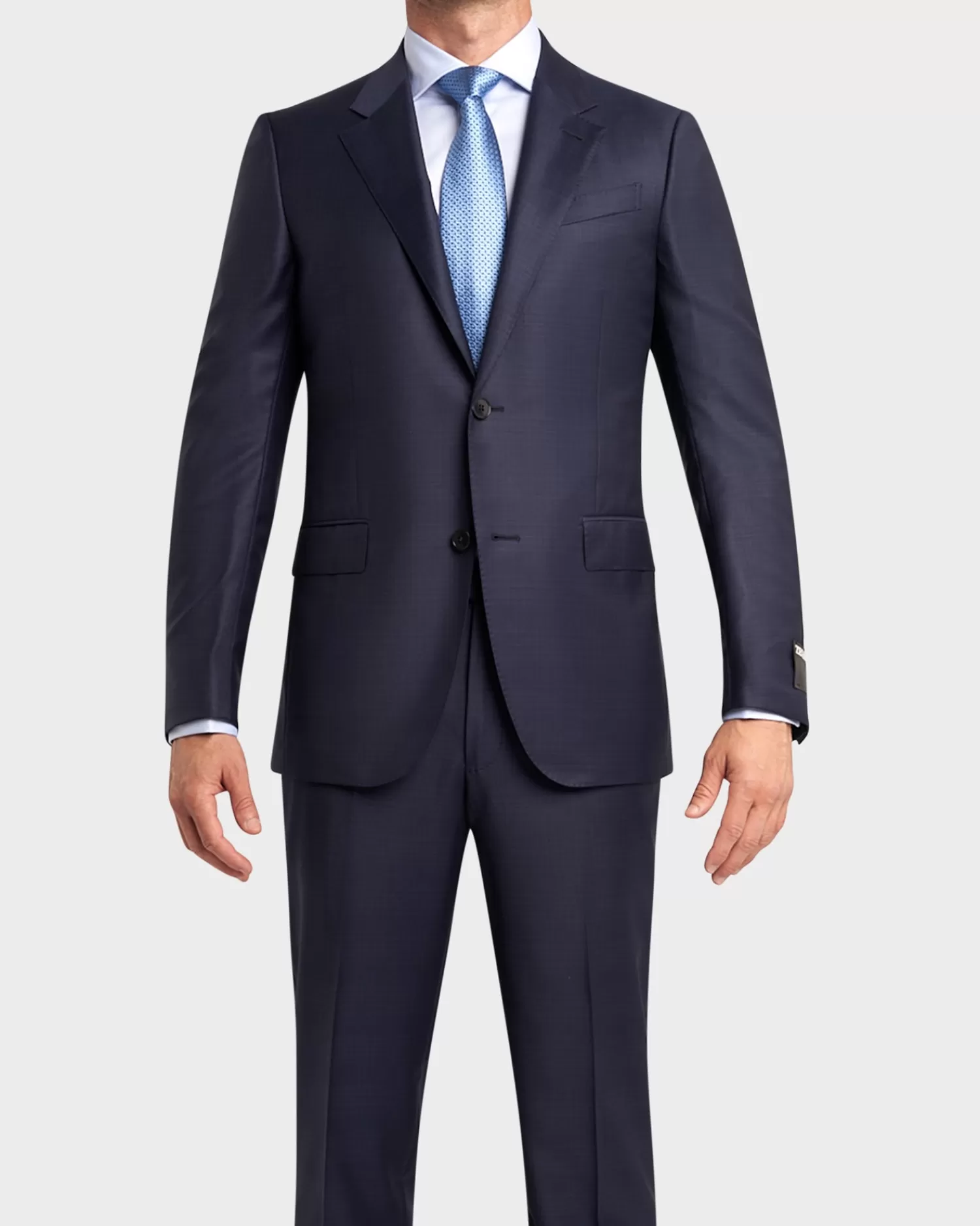 Zegna Mid Blue Glen Check Trofeo Wool Suit^ Suiting