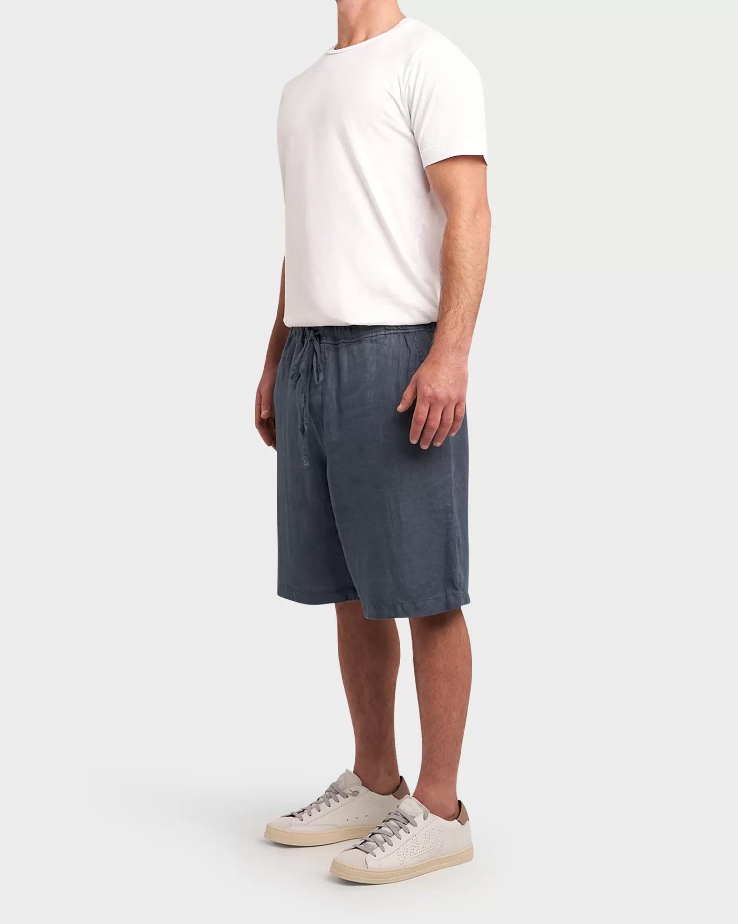 Crossley Mid Blue Linen Shorts^ Shorts