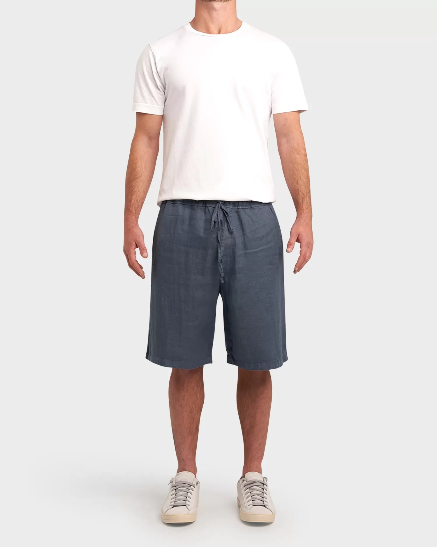 Crossley Mid Blue Linen Shorts^ Shorts