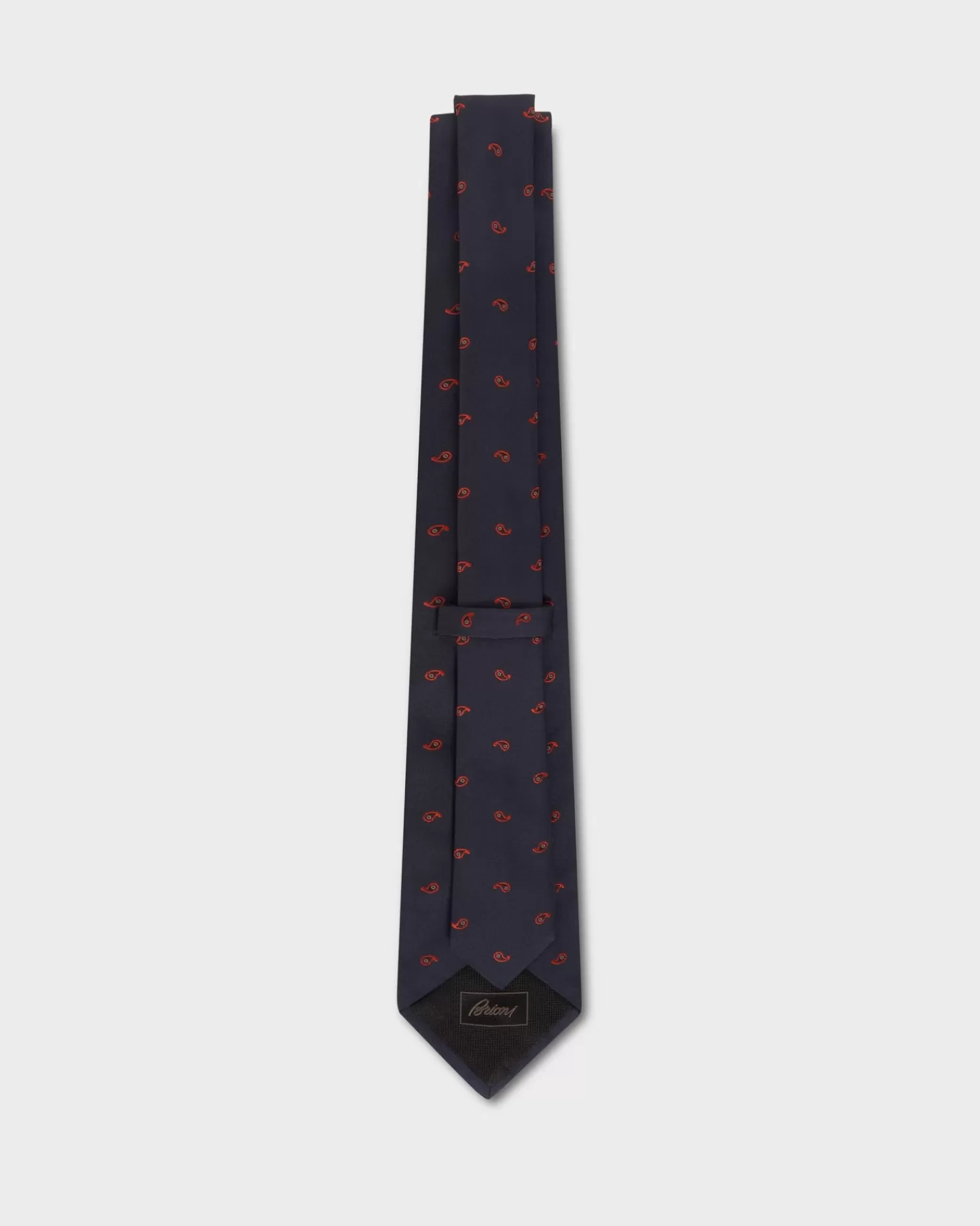 Brioni Midnight And Red Paisley Tie^ Ties