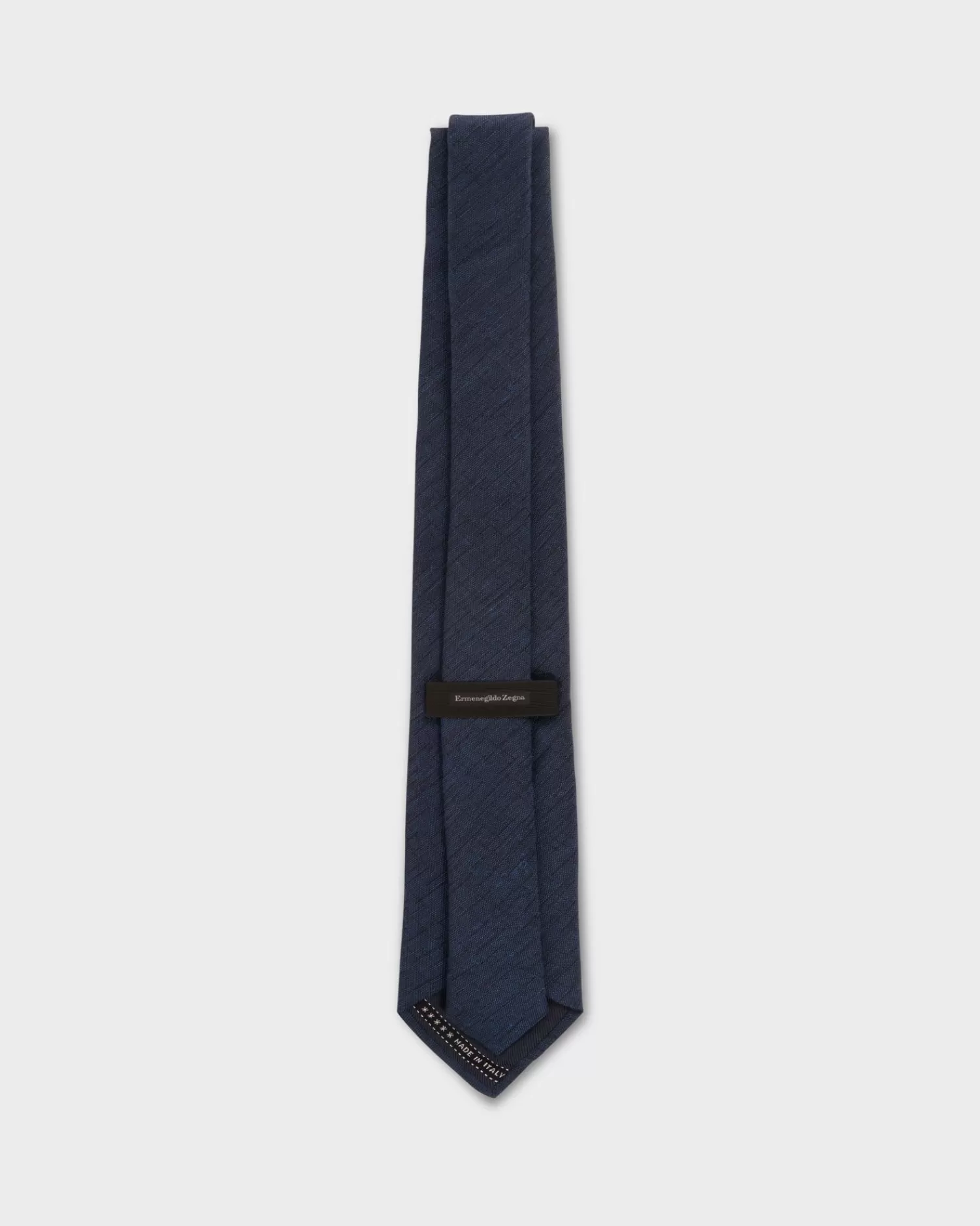 Ermenegildo Zegna Midnight Blue Linen And Silk Tie^ Ties