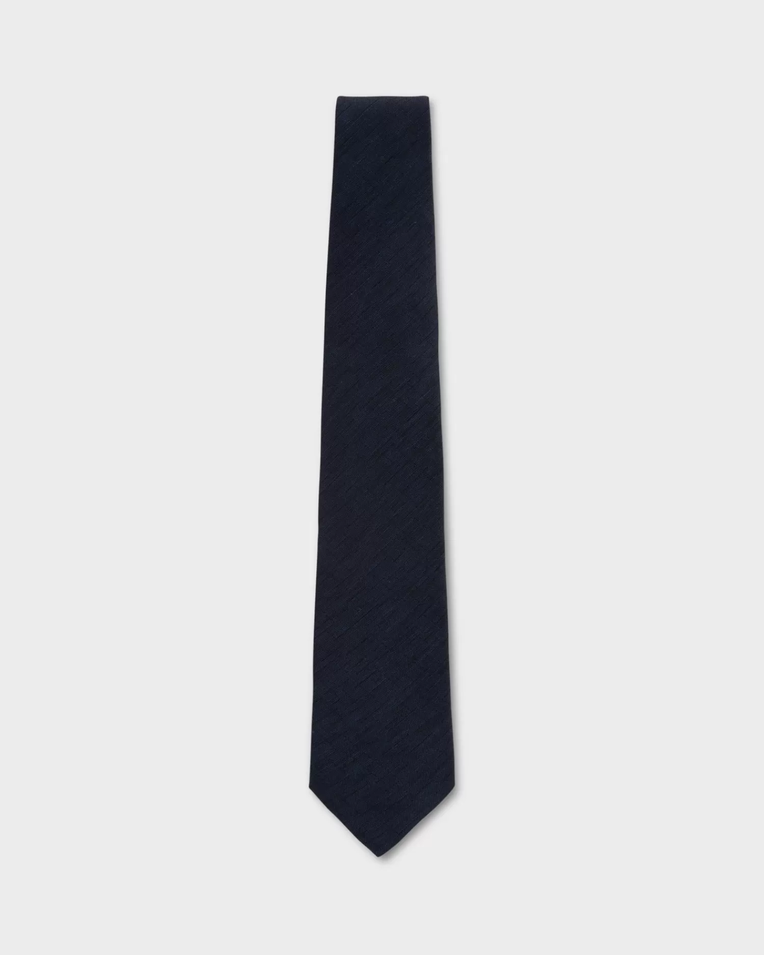 Ermenegildo Zegna Midnight Blue Linen And Silk Tie^ Ties