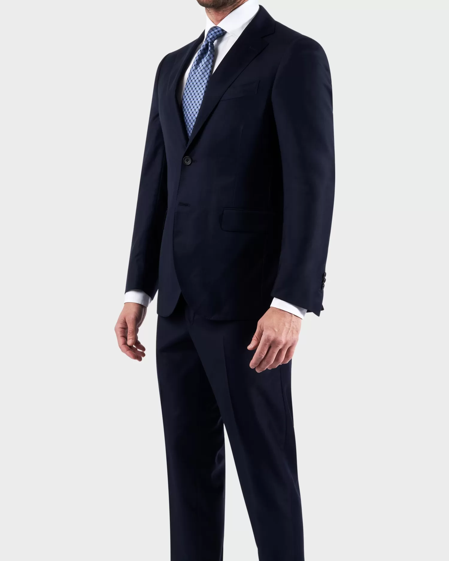 * Midnight Blue Loro Piana Pure Wool Suit^ Suiting