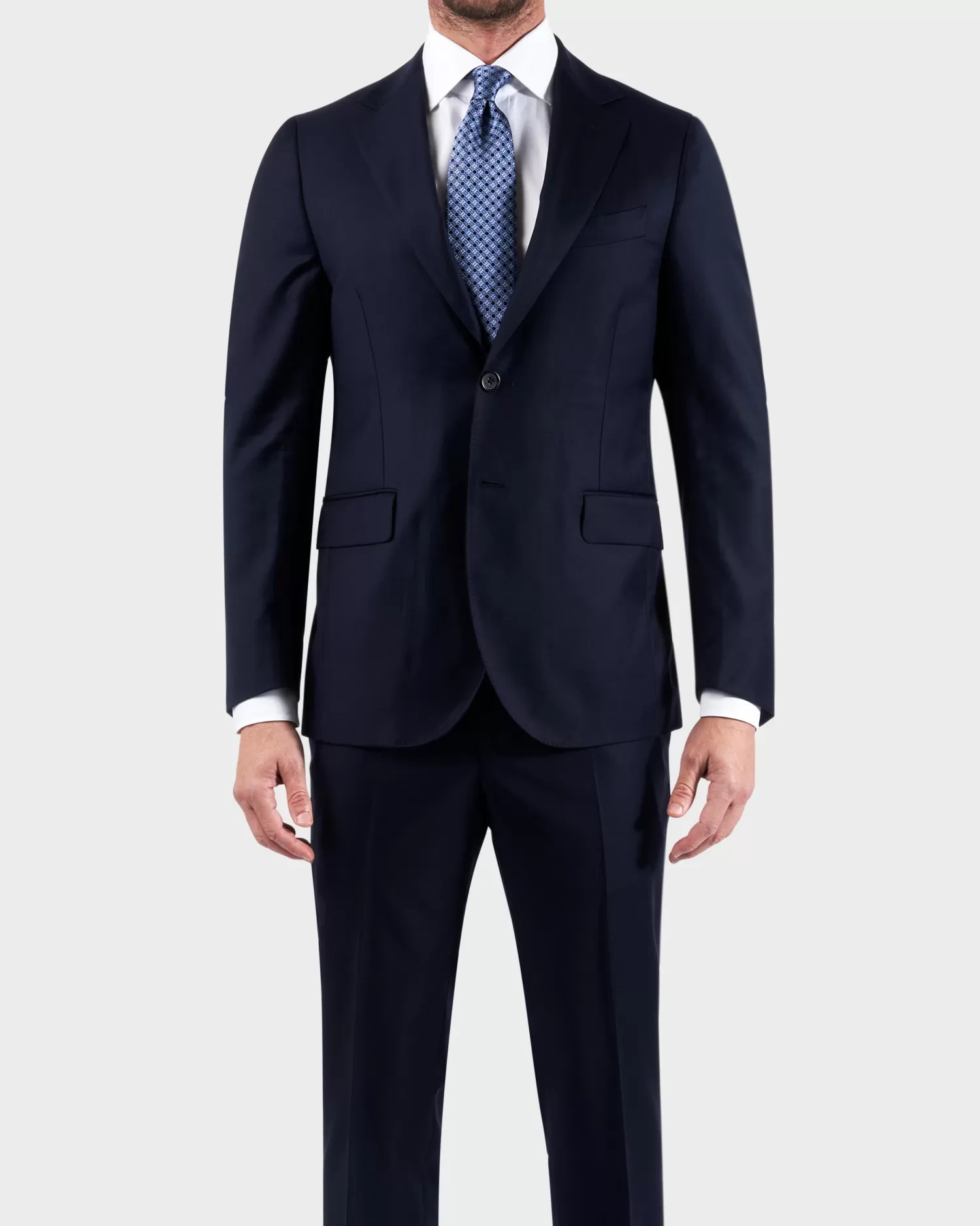 * Midnight Blue Loro Piana Pure Wool Suit^ Suiting