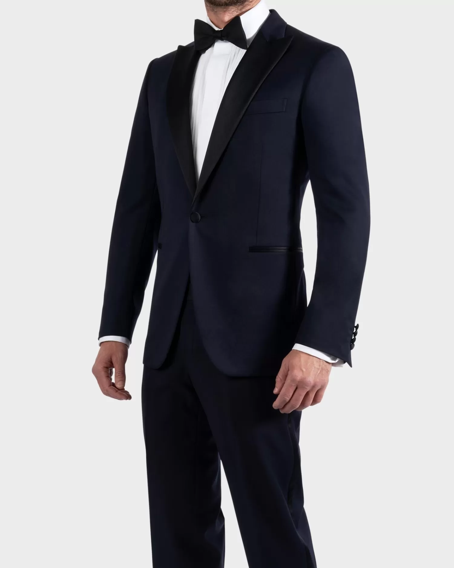 Pal Zileri Midnight Blue Peak Lapel Wool Dinner Suit^ Weddings