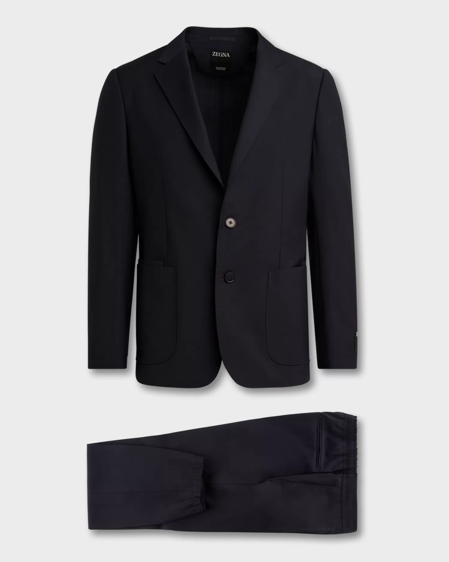 Zegna Midnight Blue Wash And Go Techmerino Wool Suit^ Suiting