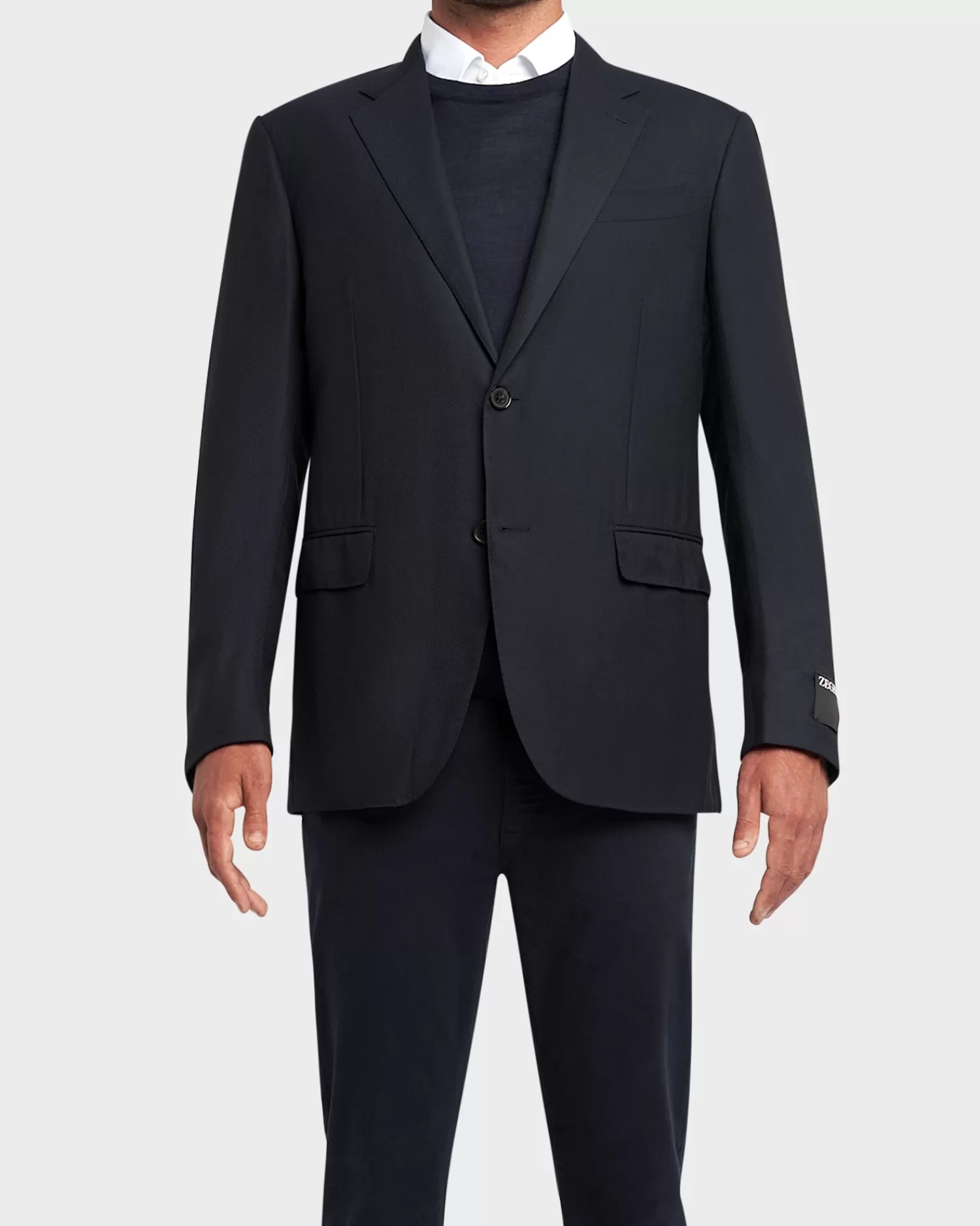 Zegna Midnight Blue Wool Silk Elastane Sports Jacket^ Sports Jackets