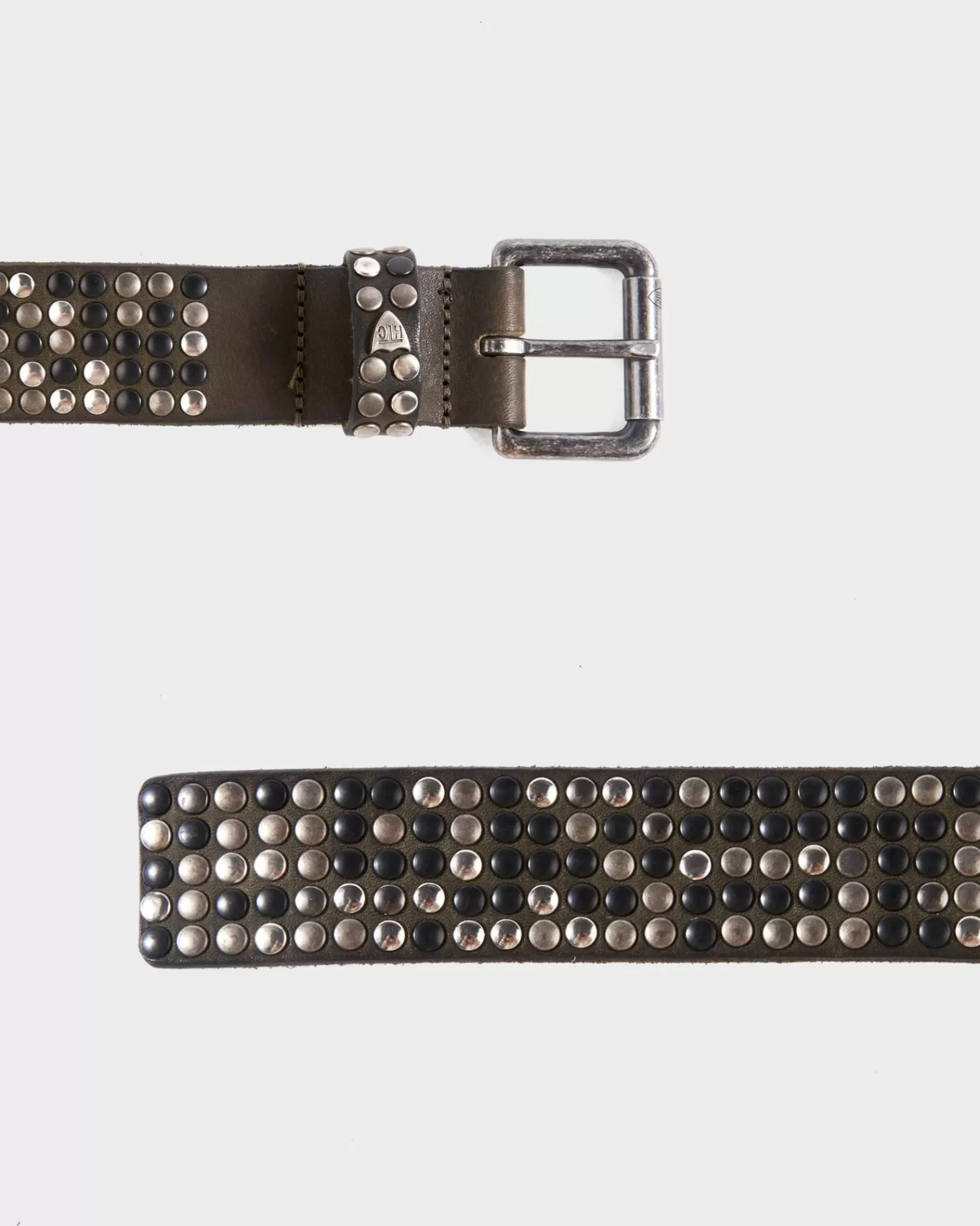 HTC Military Green Studded Belt^ Belts