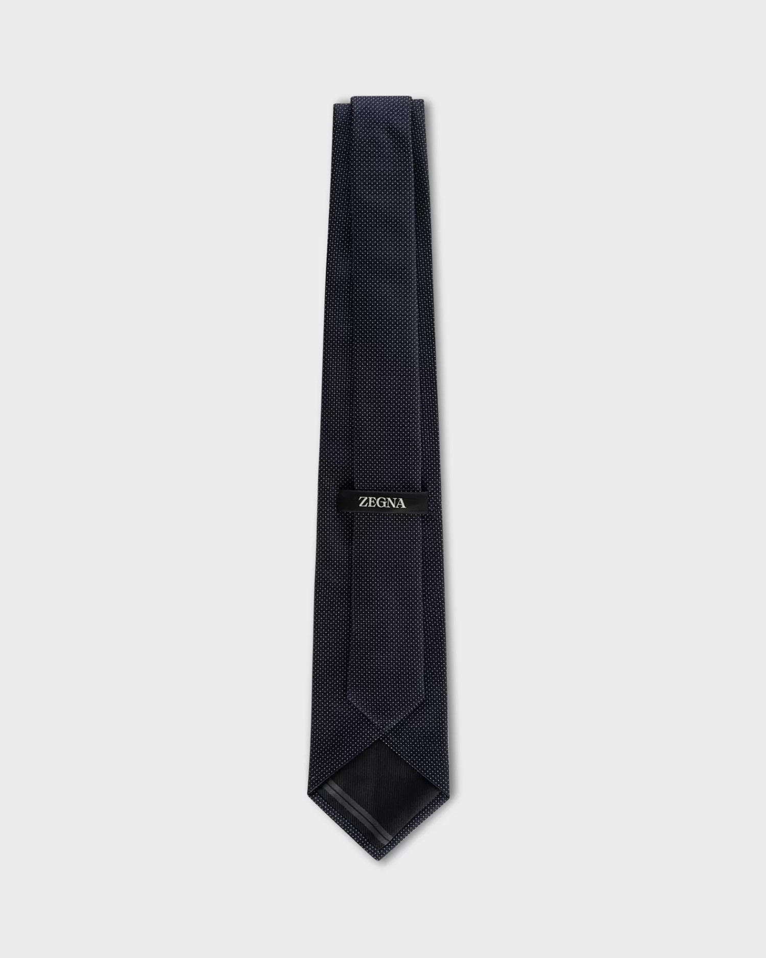 Zegna Navy And White Pinhead Pattern Tie^ Ties