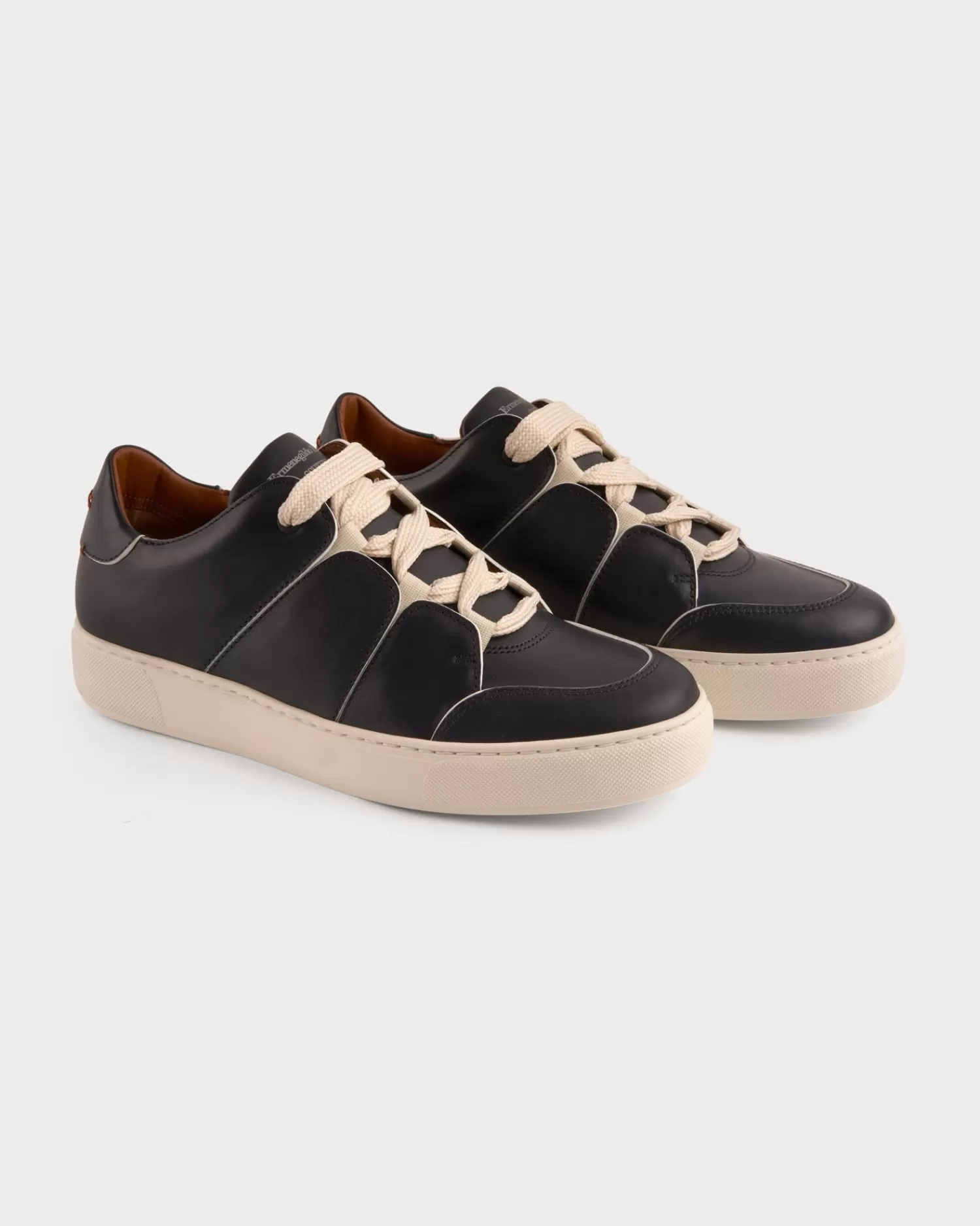 Ermenegildo Zegna Navy And White Tiziano Low-Top Sneakers^ Sneakers