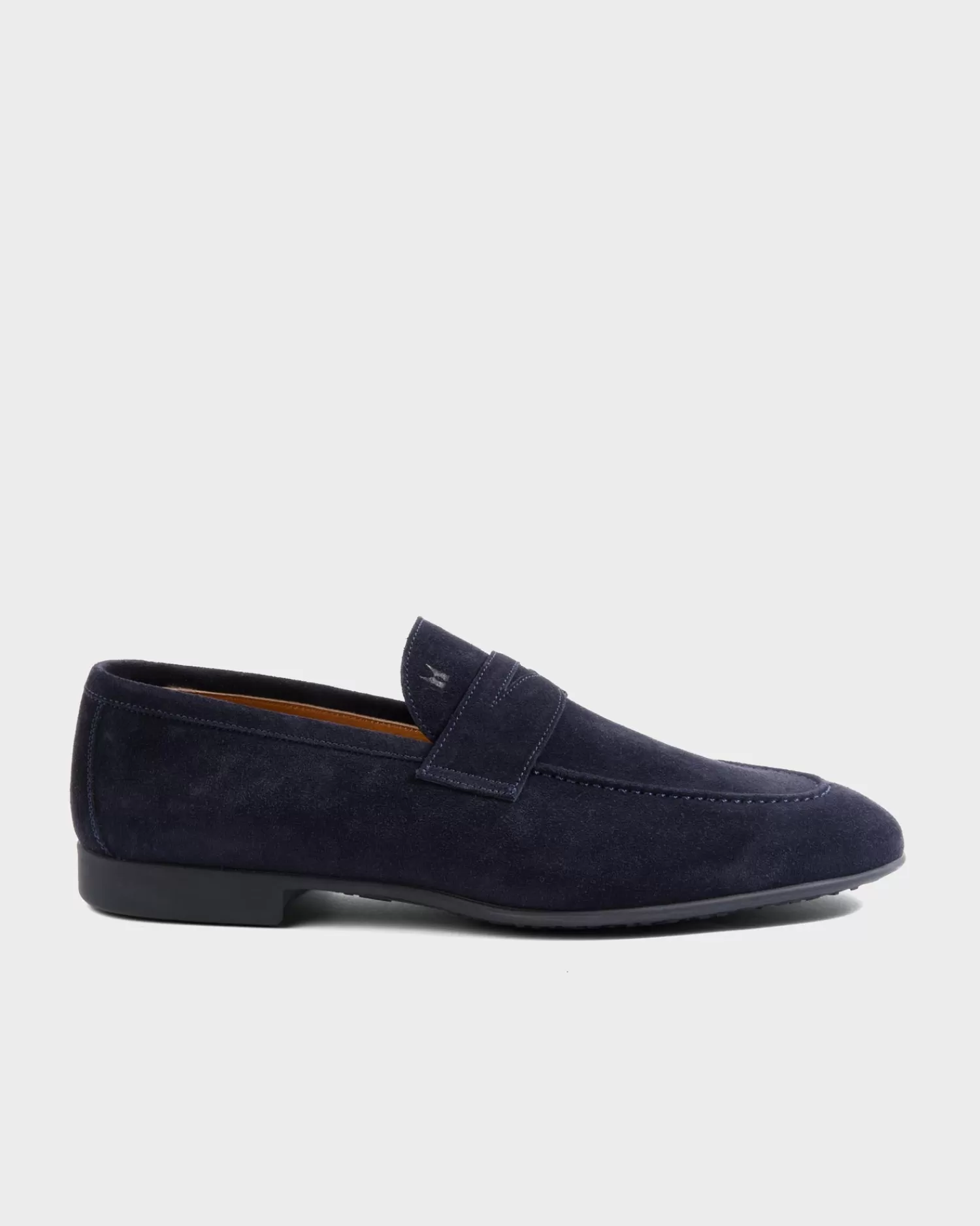 Moreschi Navy Baku Suede Penny Loafer^ Loafers