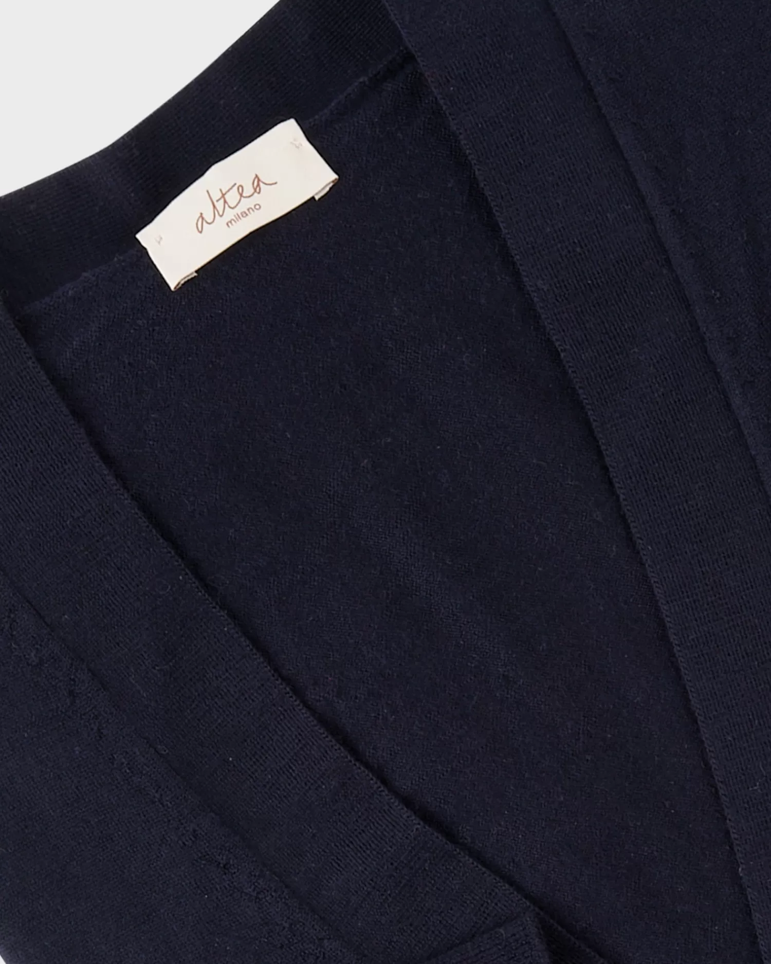 Altea Navy Blue Extrafine Merino Button Up Cardigan^ Knitwear