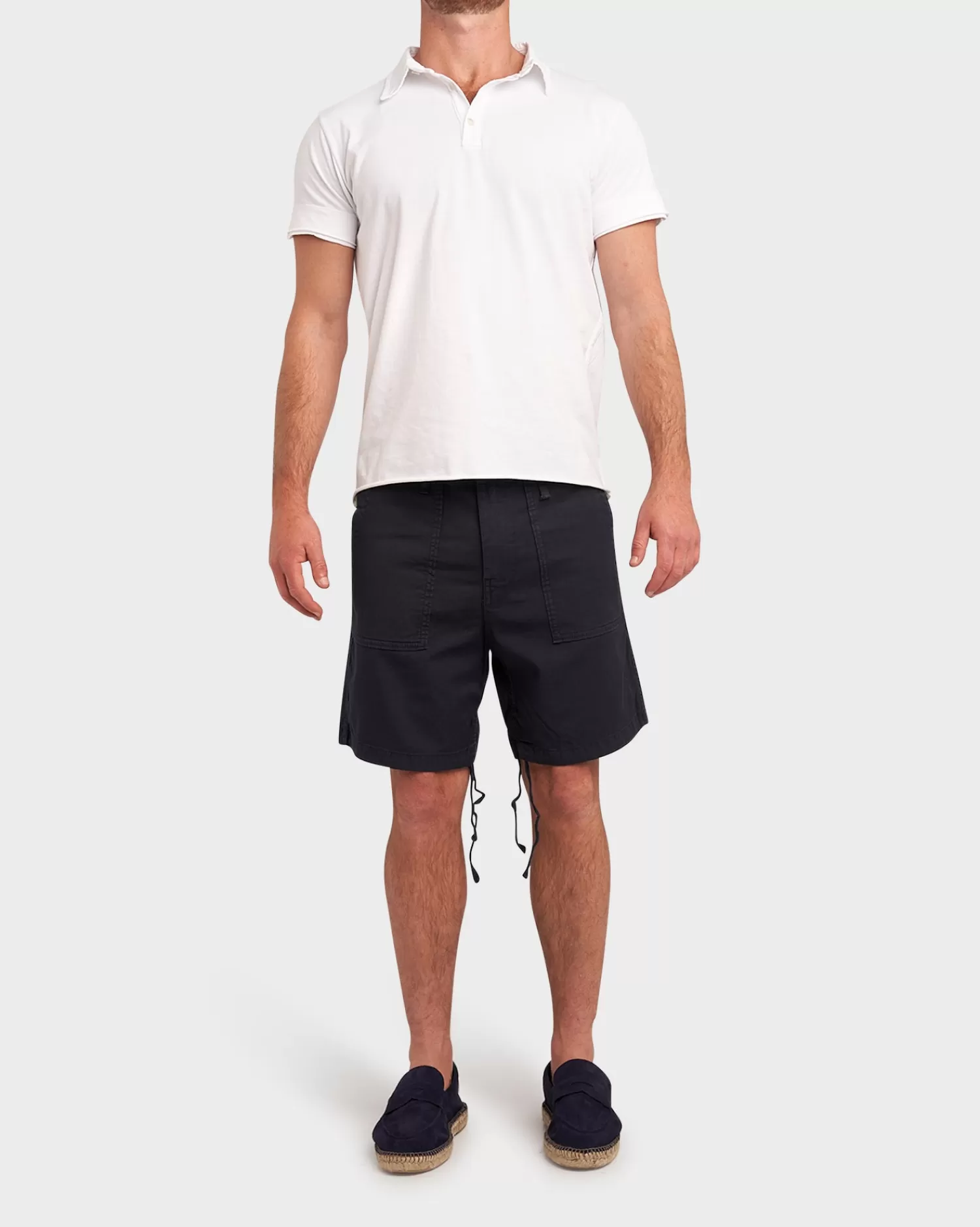 Haikure Navy Clark Cotton Twill Shorts^ Shorts