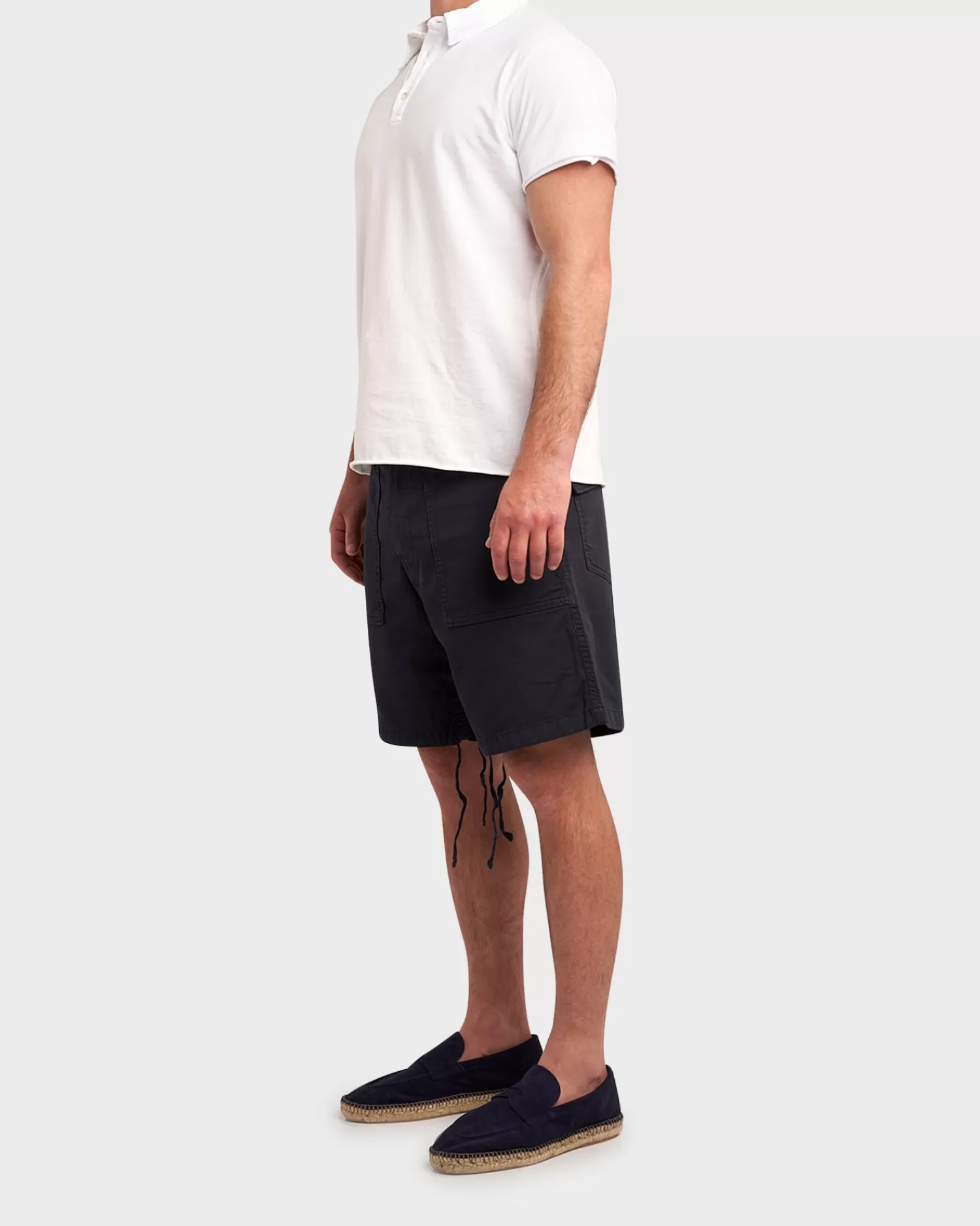 Haikure Navy Clark Cotton Twill Shorts^ Shorts