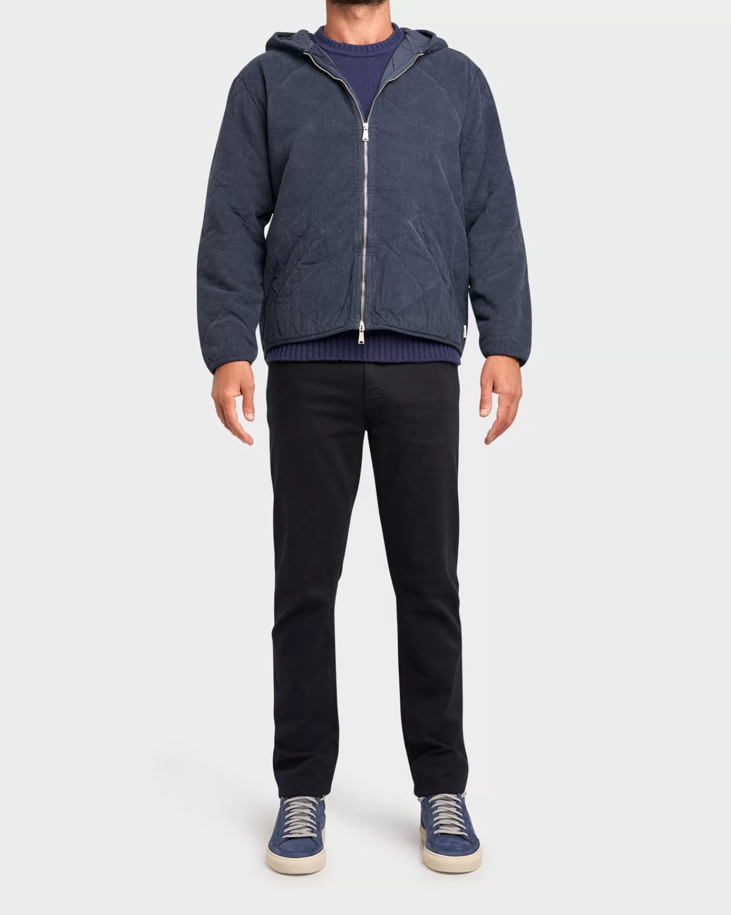 Crossley Navy Cotton Cord Jacket^ Sweatshirts And Hoodies