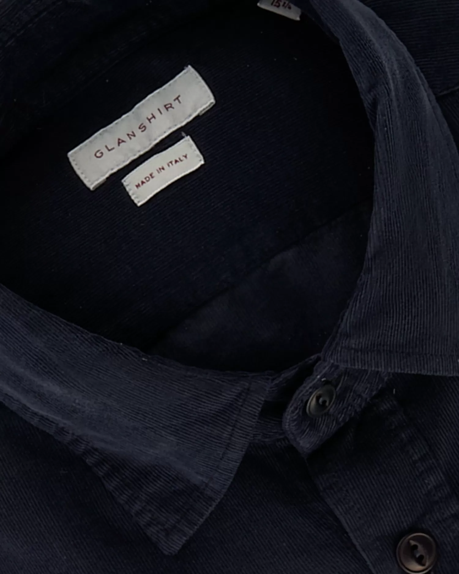 Slowear Navy Cotton Cord Shirt^ Casual Shirts