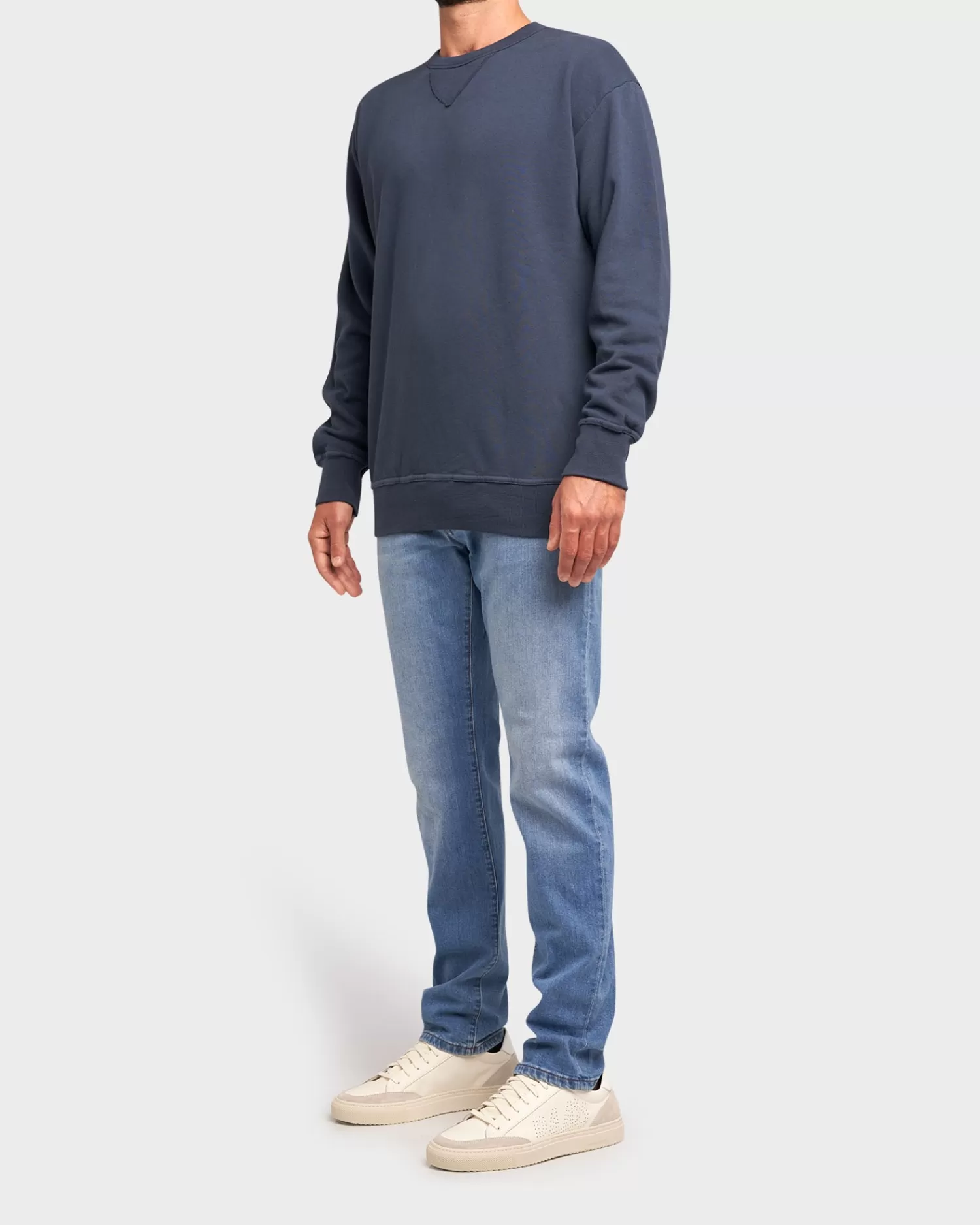 Crossley Navy Cotton Fleece Sweater^ Sweatshirts And Hoodies