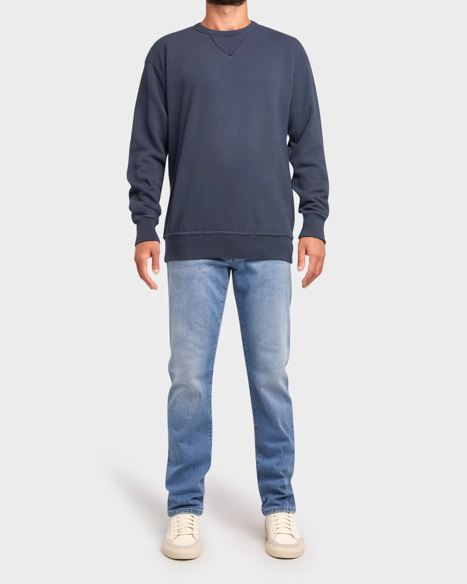 Crossley Navy Cotton Fleece Sweater^ Sweatshirts And Hoodies