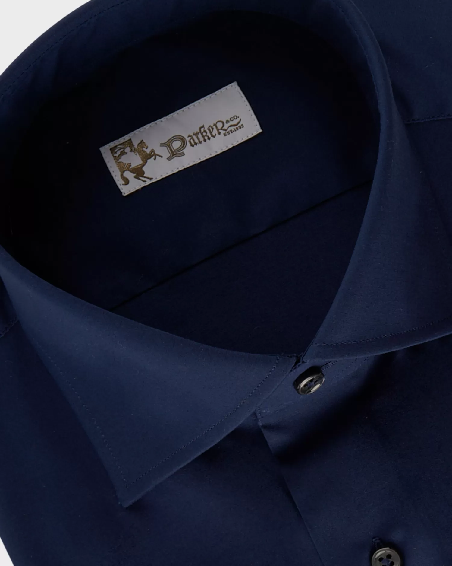 * Navy Cotton Stretch Shirt^ Casual Shirts