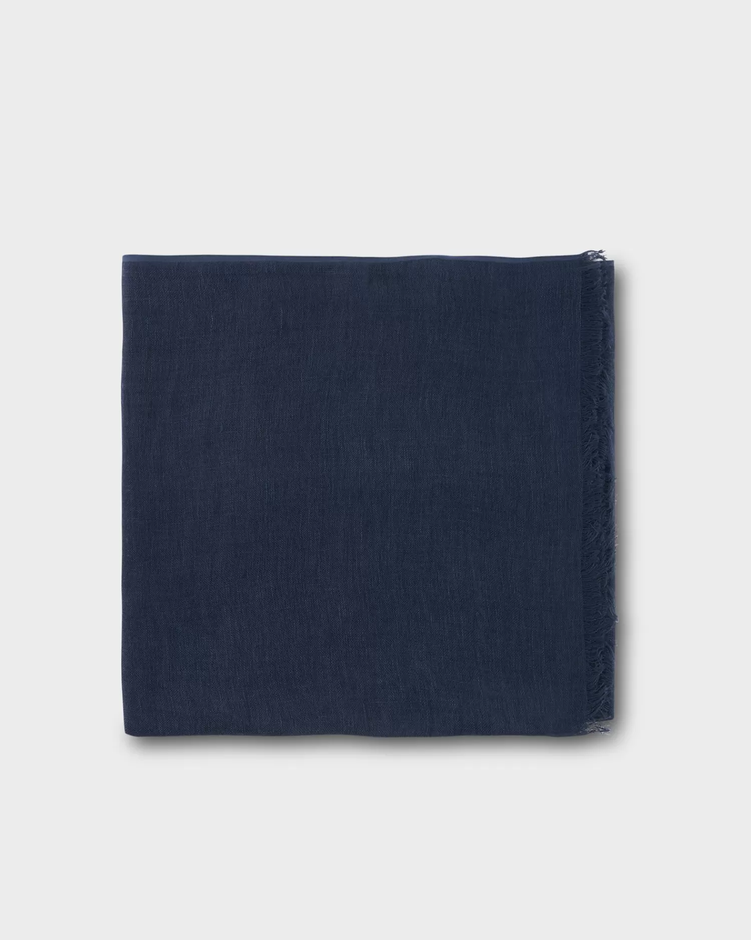 Altea Navy Linen Frayed Edge Scarf^ Scarves