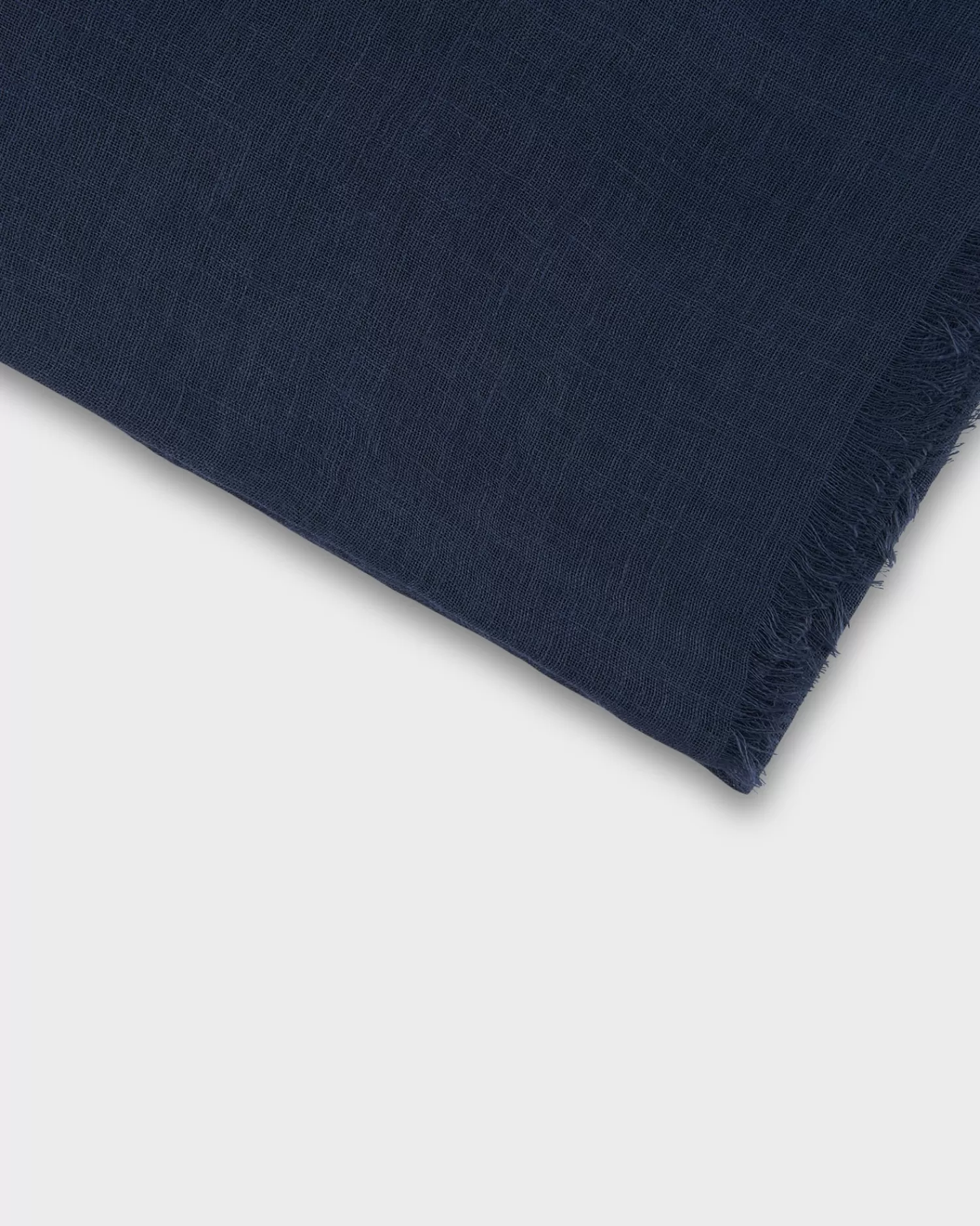 Altea Navy Linen Frayed Edge Scarf^ Scarves