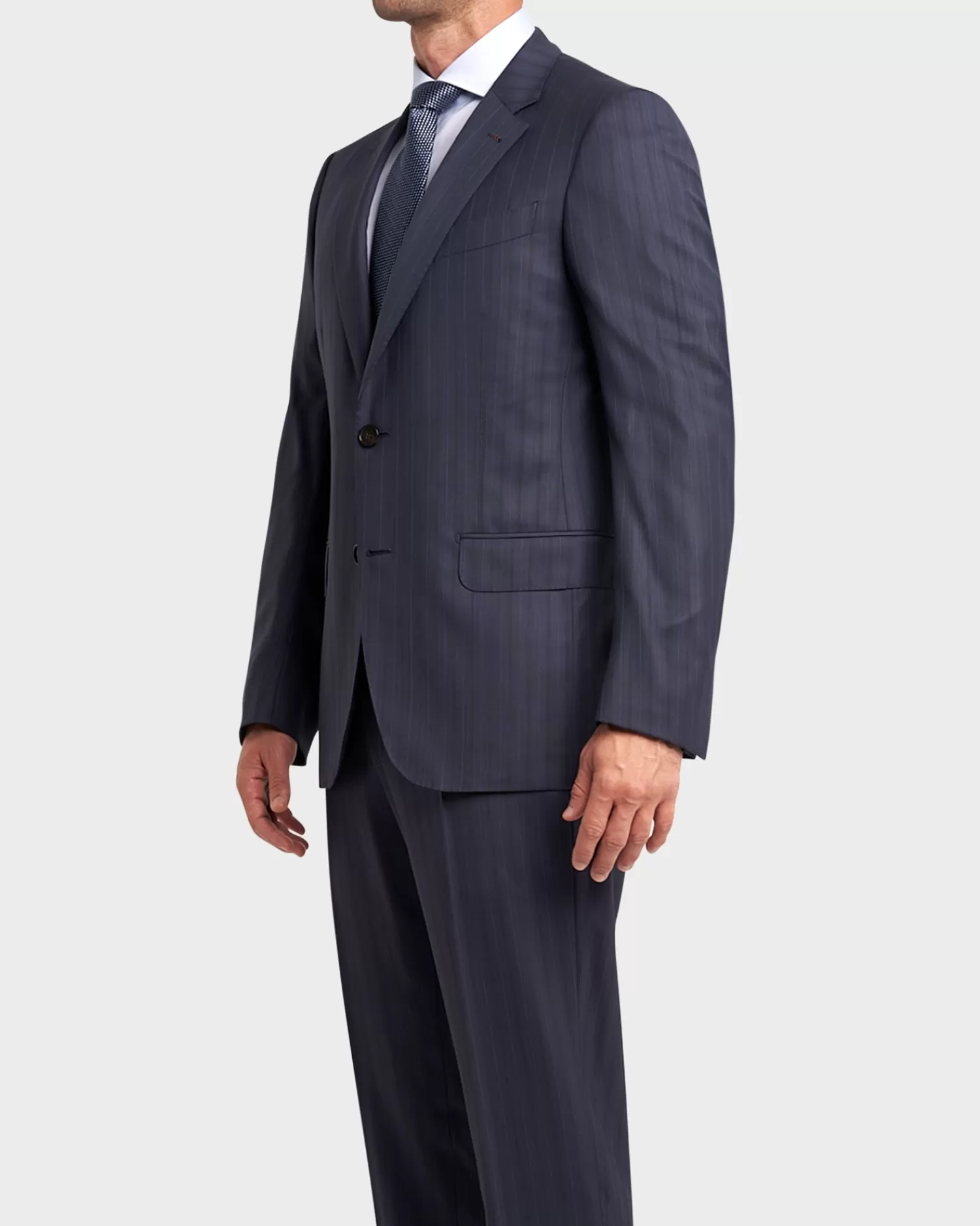 Zegna Navy Pinstripe Centoventimila Couture Suit^ Suiting