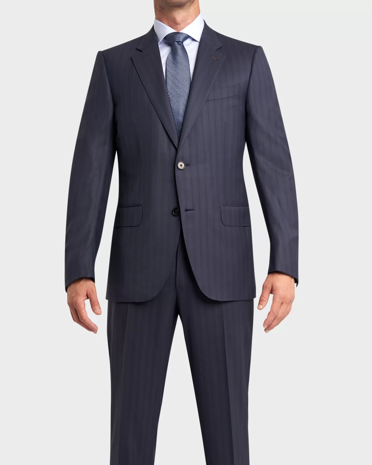 Zegna Navy Pinstripe Centoventimila Couture Suit^ Suiting