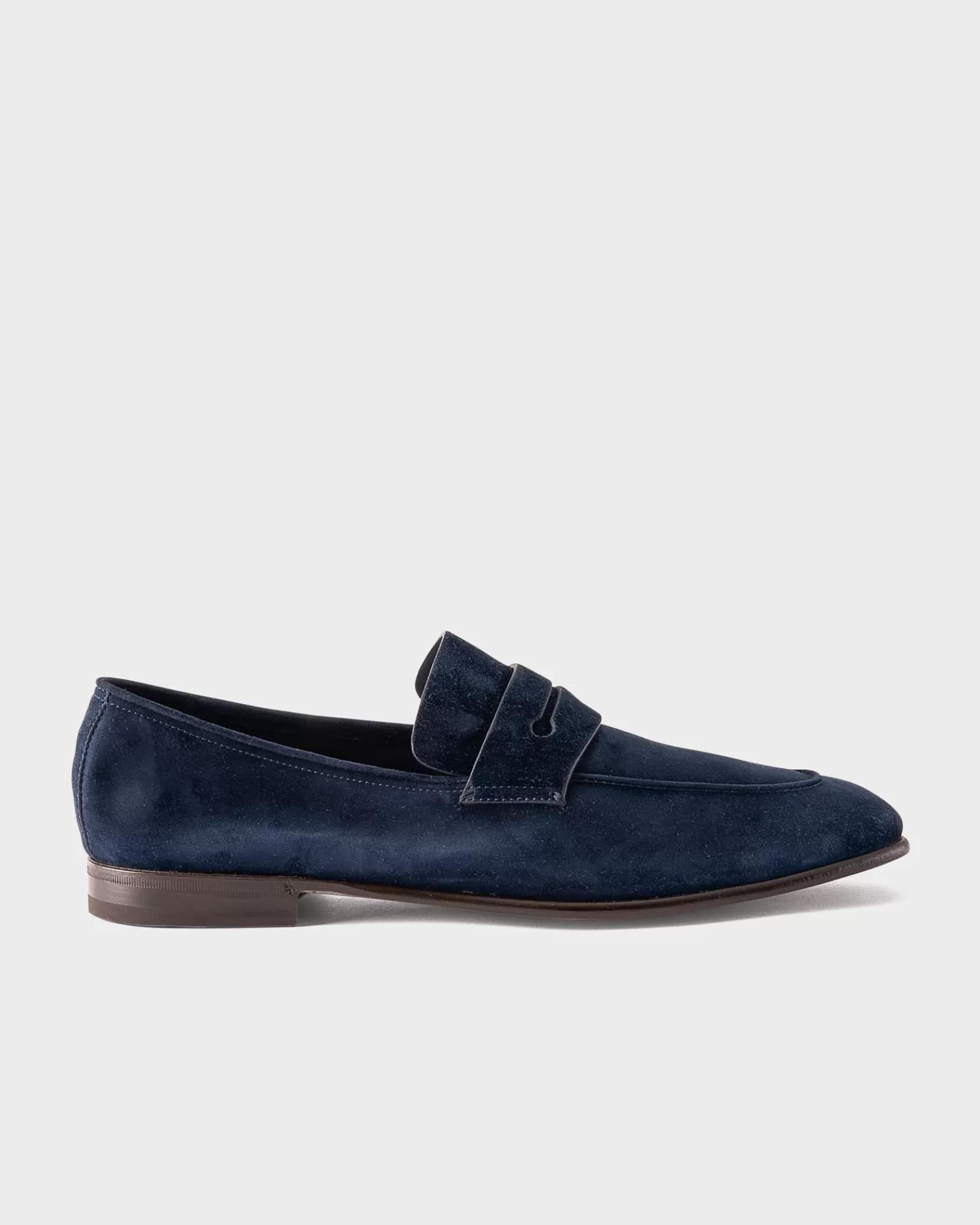 Zegna Navy Suede L'Asola Loafers^ Loafers