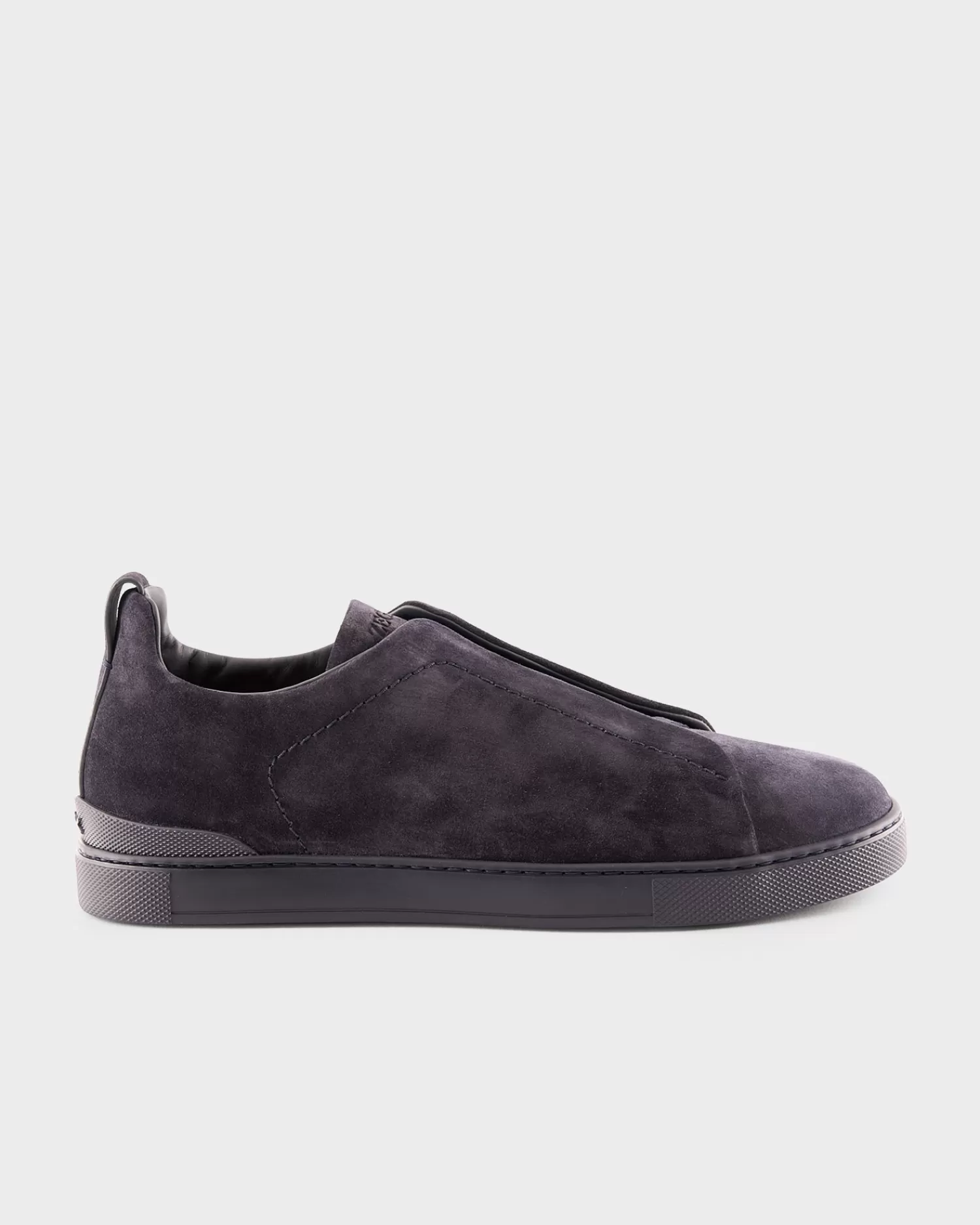 Zegna Navy Suede Triple Stitch Sneakers^ Sneakers