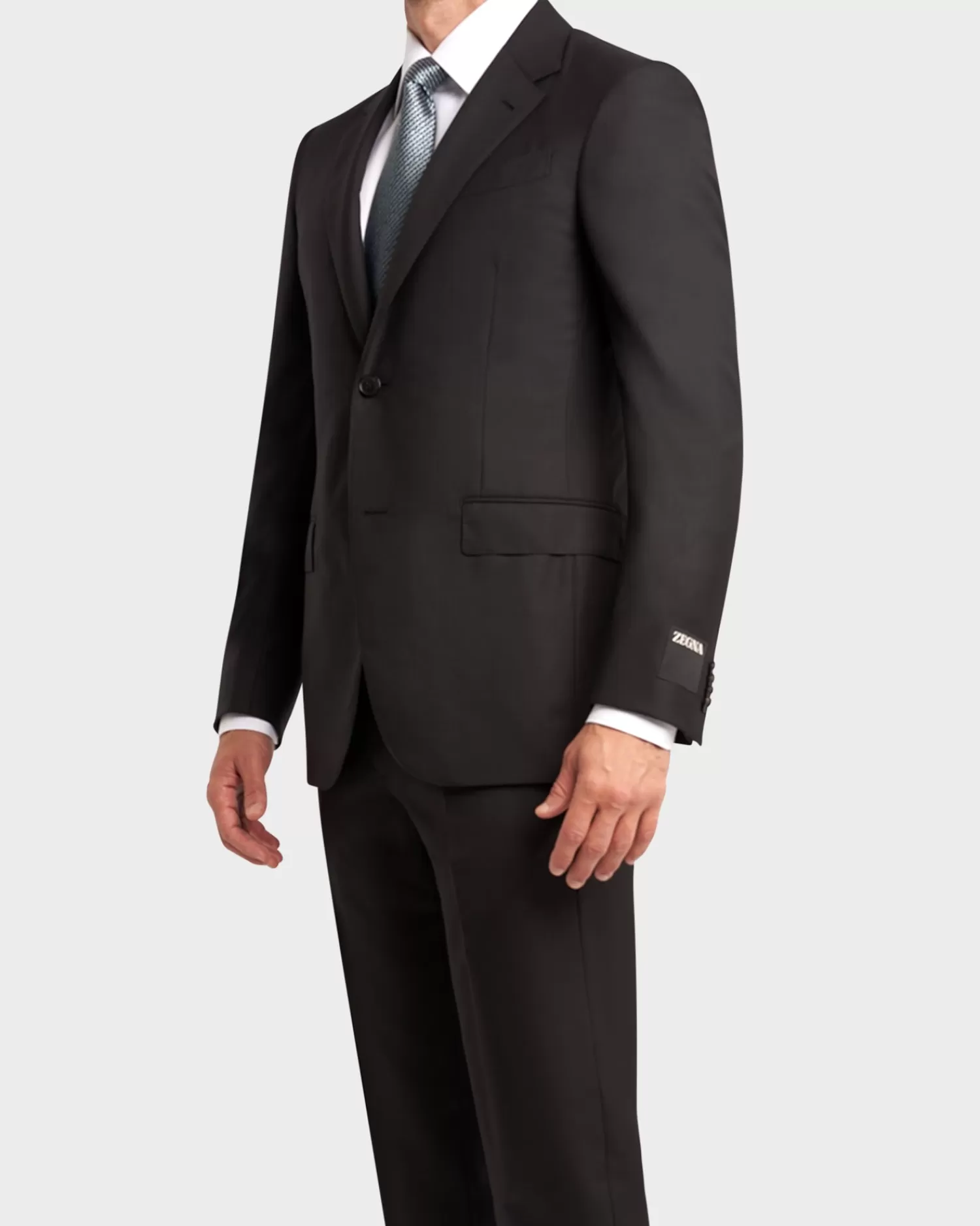 Zegna Navy With Self Check Pattern Drop 8 Suit^ Suiting