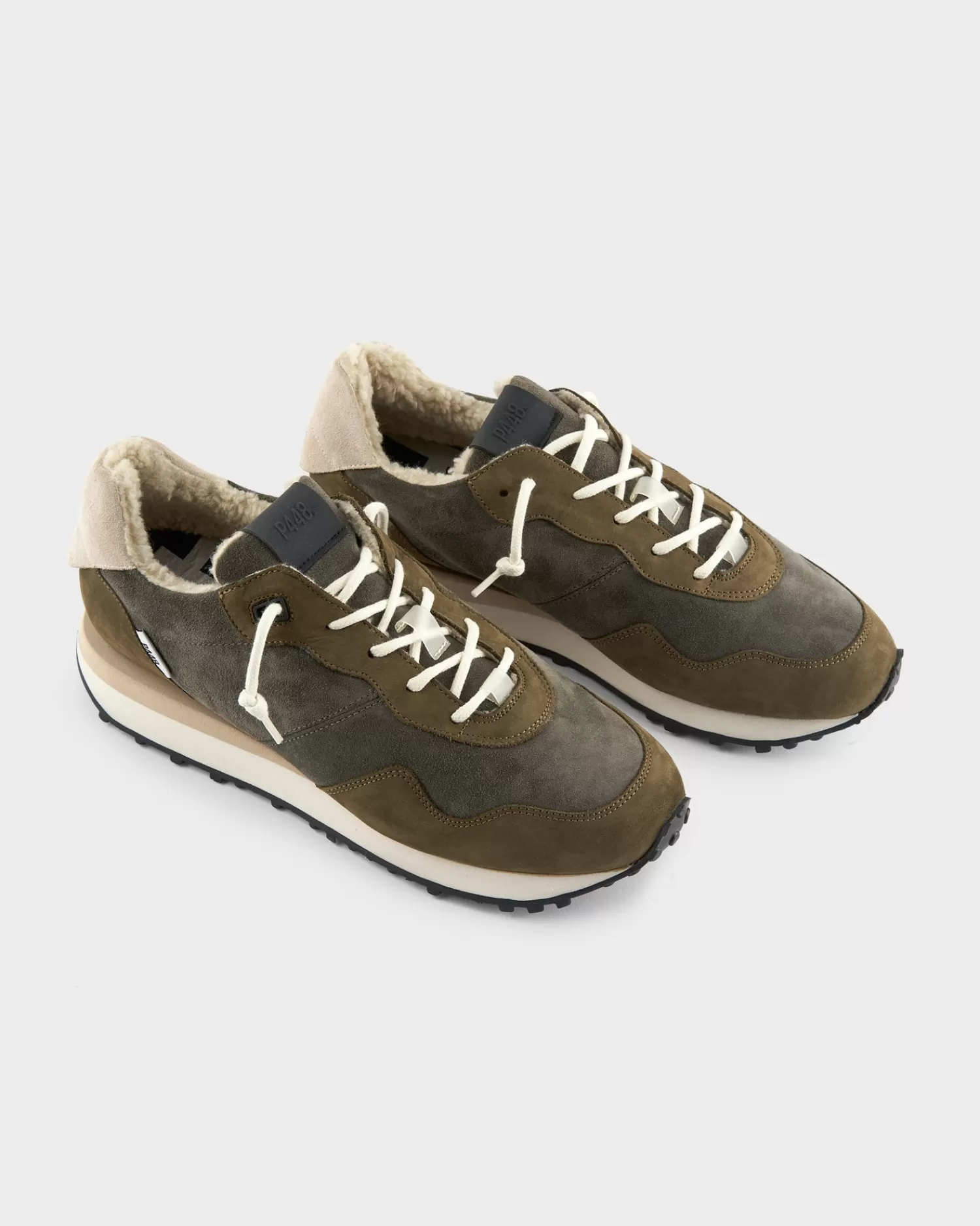 P448 Olive Cancun Shearling Sneakers^ Sneakers