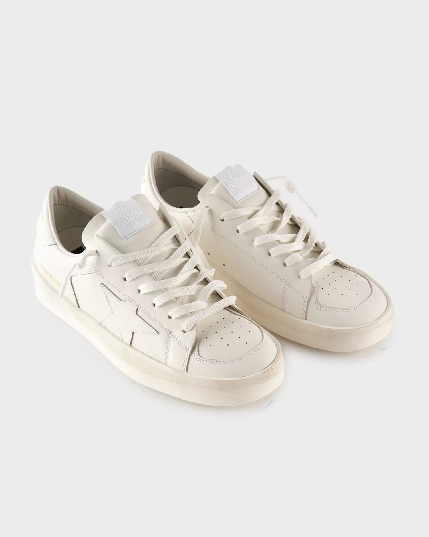 Golden Goose Optic White Stardan Leather Sneakers^ Sneakers