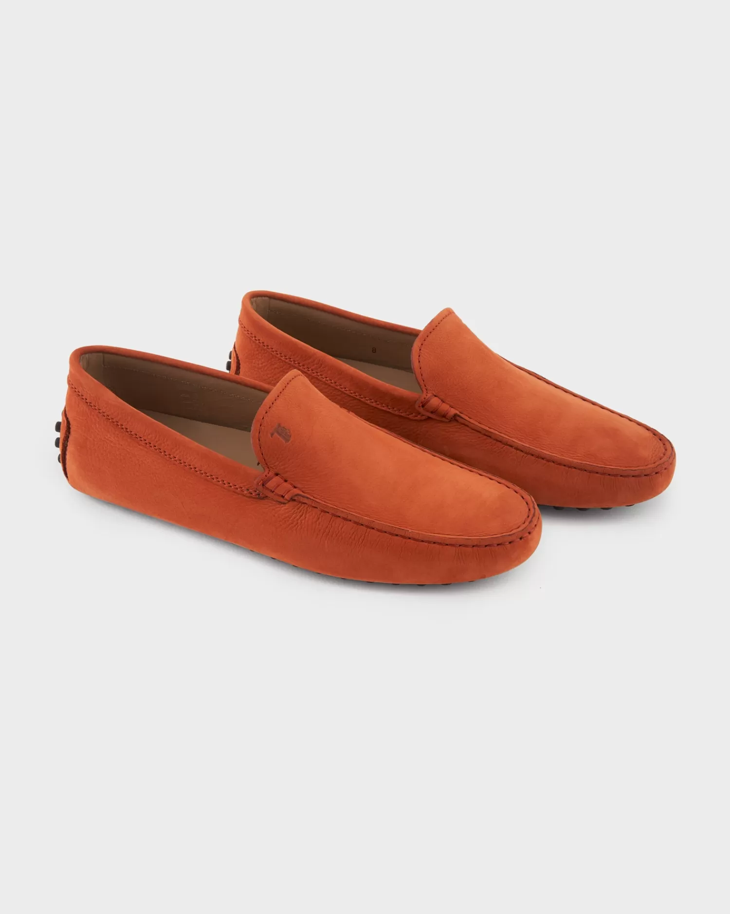 Tods Orange Gommino Nubuck Driving Shoes^ Loafers