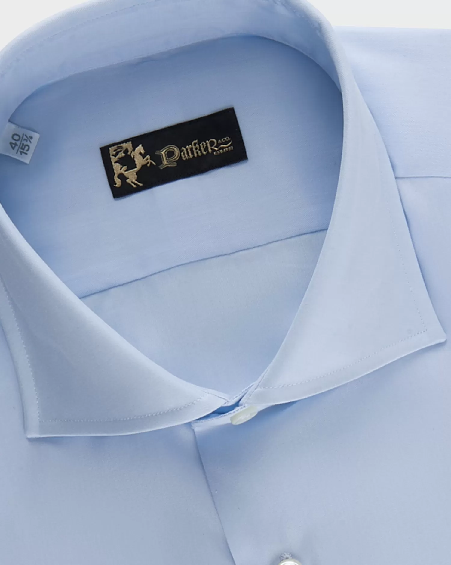 * Pale Blue Cotton Poplin Shirt^ Business Shirts