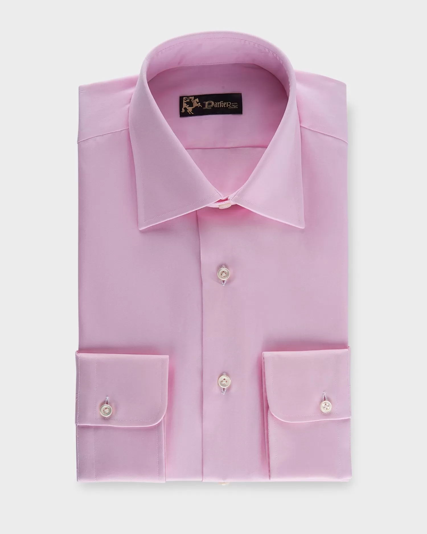 * Pink Cotton Twill Shirt^ Casual Shirts