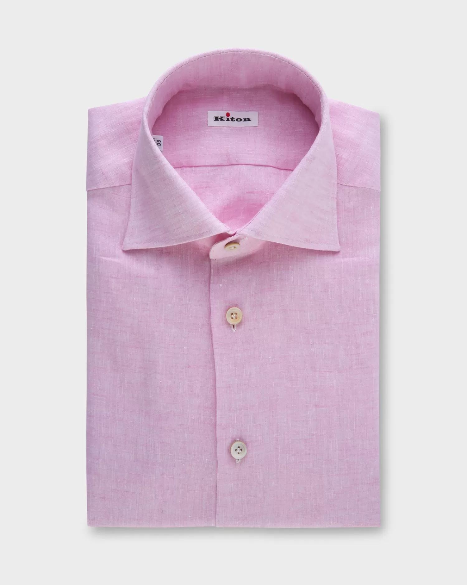 Kiton Pink Linen Shirt^ Casual Shirts