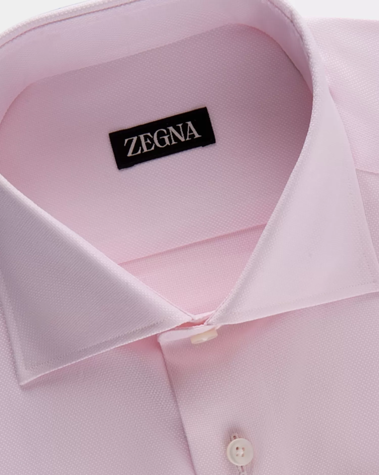 Zegna Pink Microtexture French Cuff Cotton Shirt^ Business Shirts