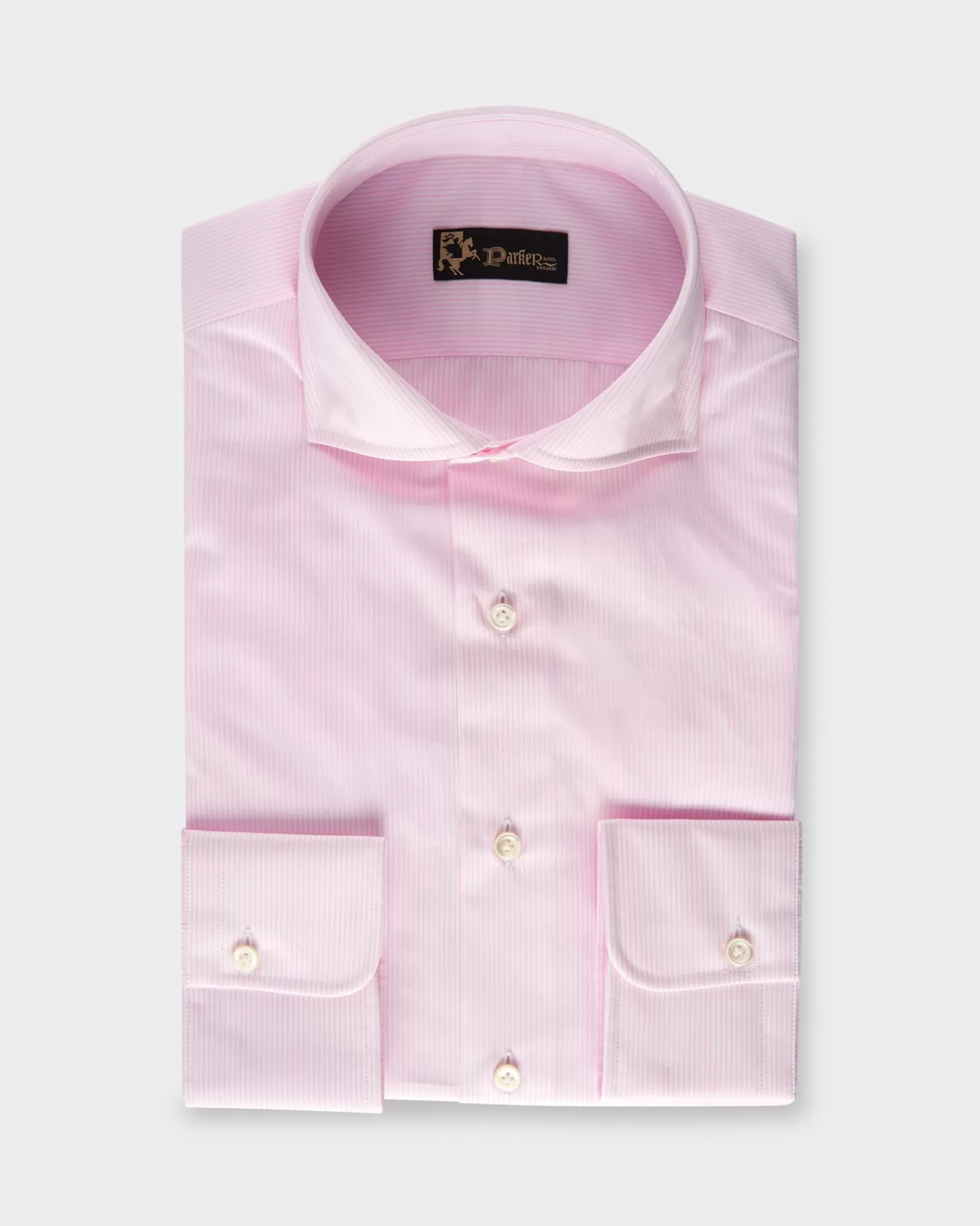 * Pink Pinstripe Cotton Shirt^ Business Shirts