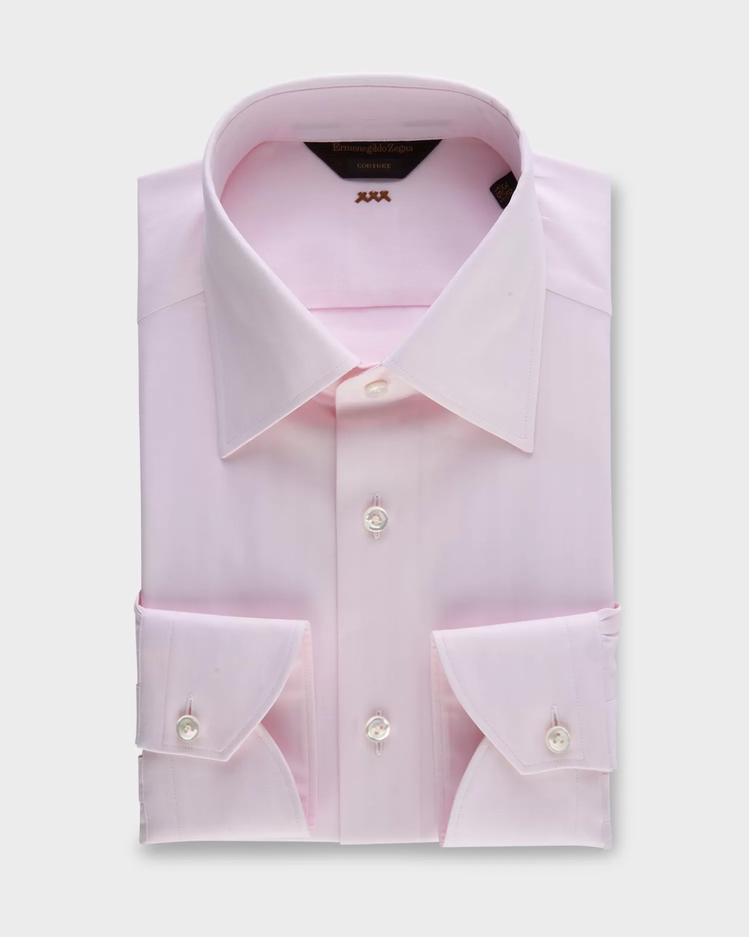 Ermenegildo Zegna Pink Sea Island Cotton Couture Shirt^ Business Shirts