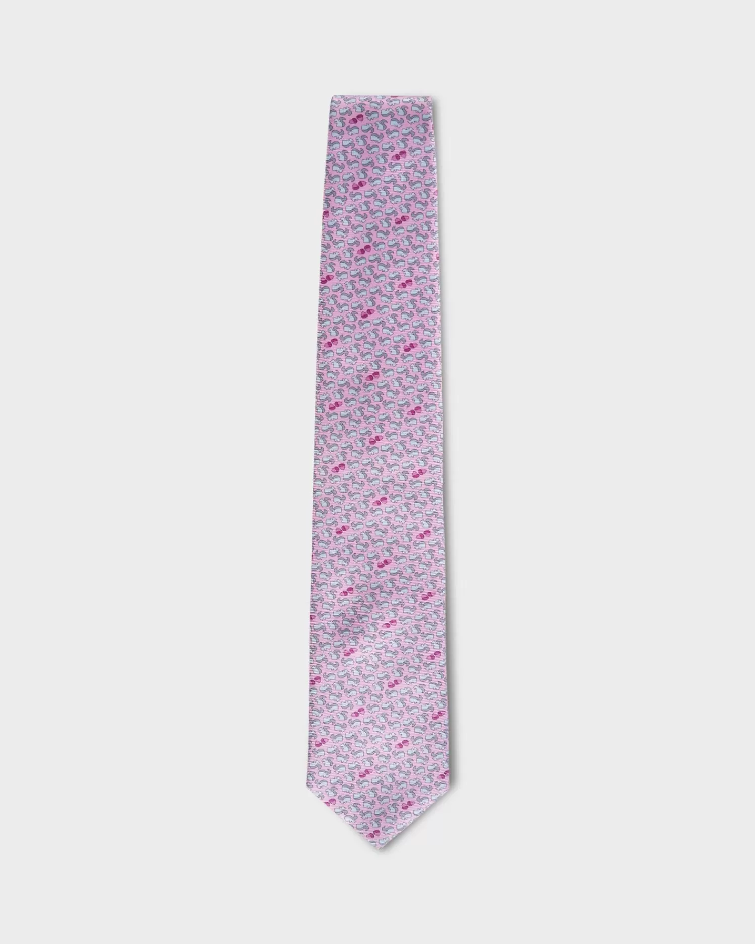 Ermenegildo Zegna Pink Squirrel Pattern Tie^ Ties