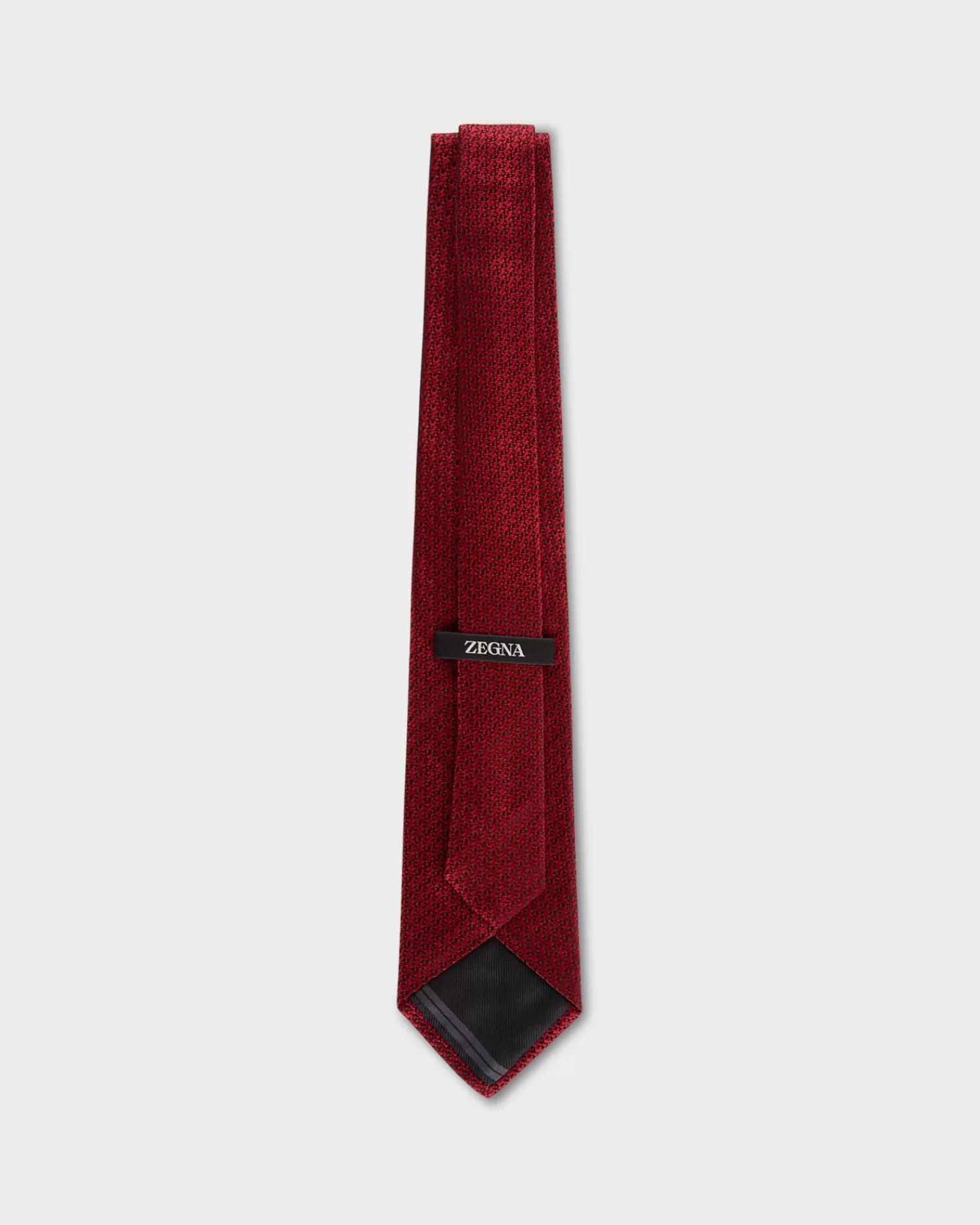 Zegna Red And Black Abstract Pattern Tie^ Ties