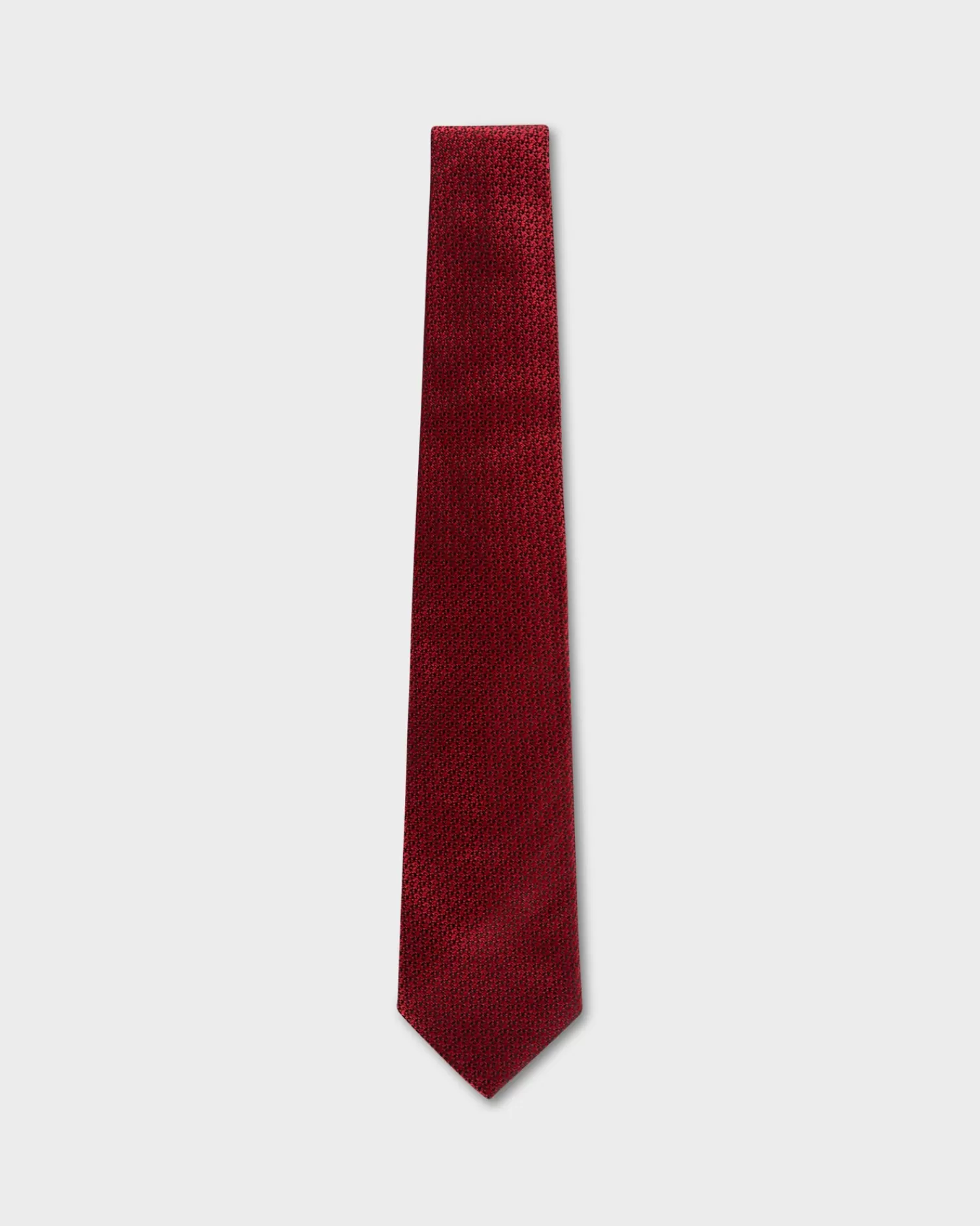 Zegna Red And Black Abstract Pattern Tie^ Ties