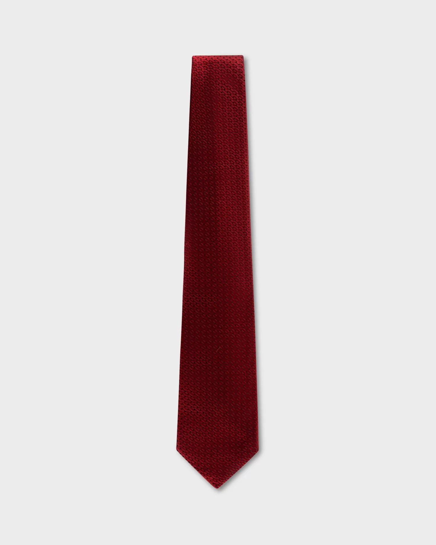 Zegna Red And Black Square Pattern Tie^ Ties