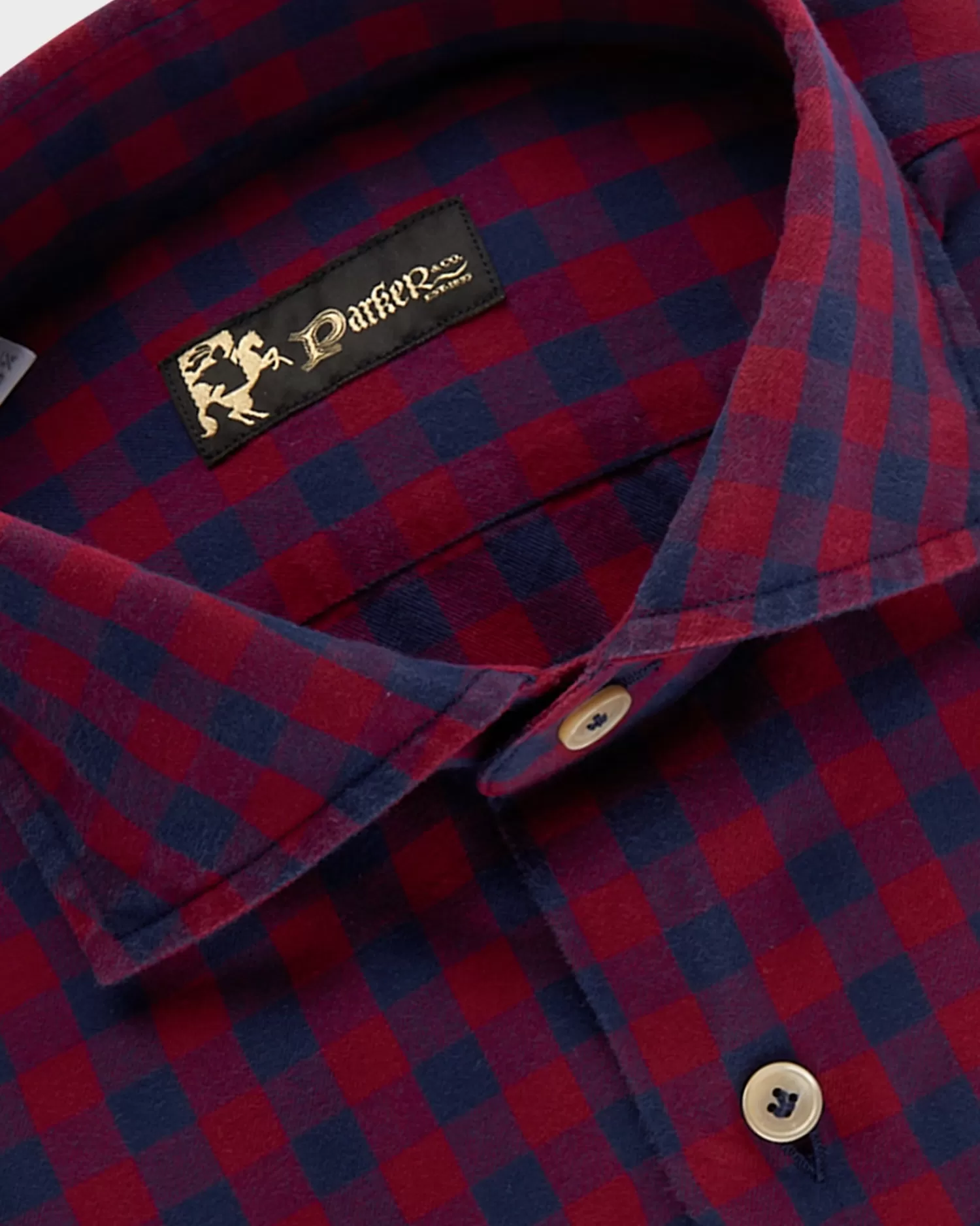 * Red And Blue Cotton Flannel Check Shirt^ Casual Shirts