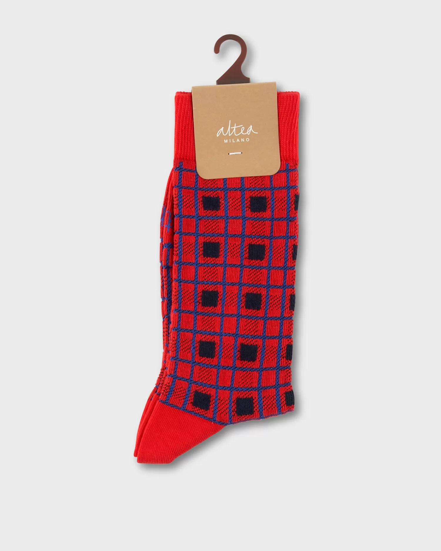 Altea Red And Blue Square Pattern Socks^ Socks