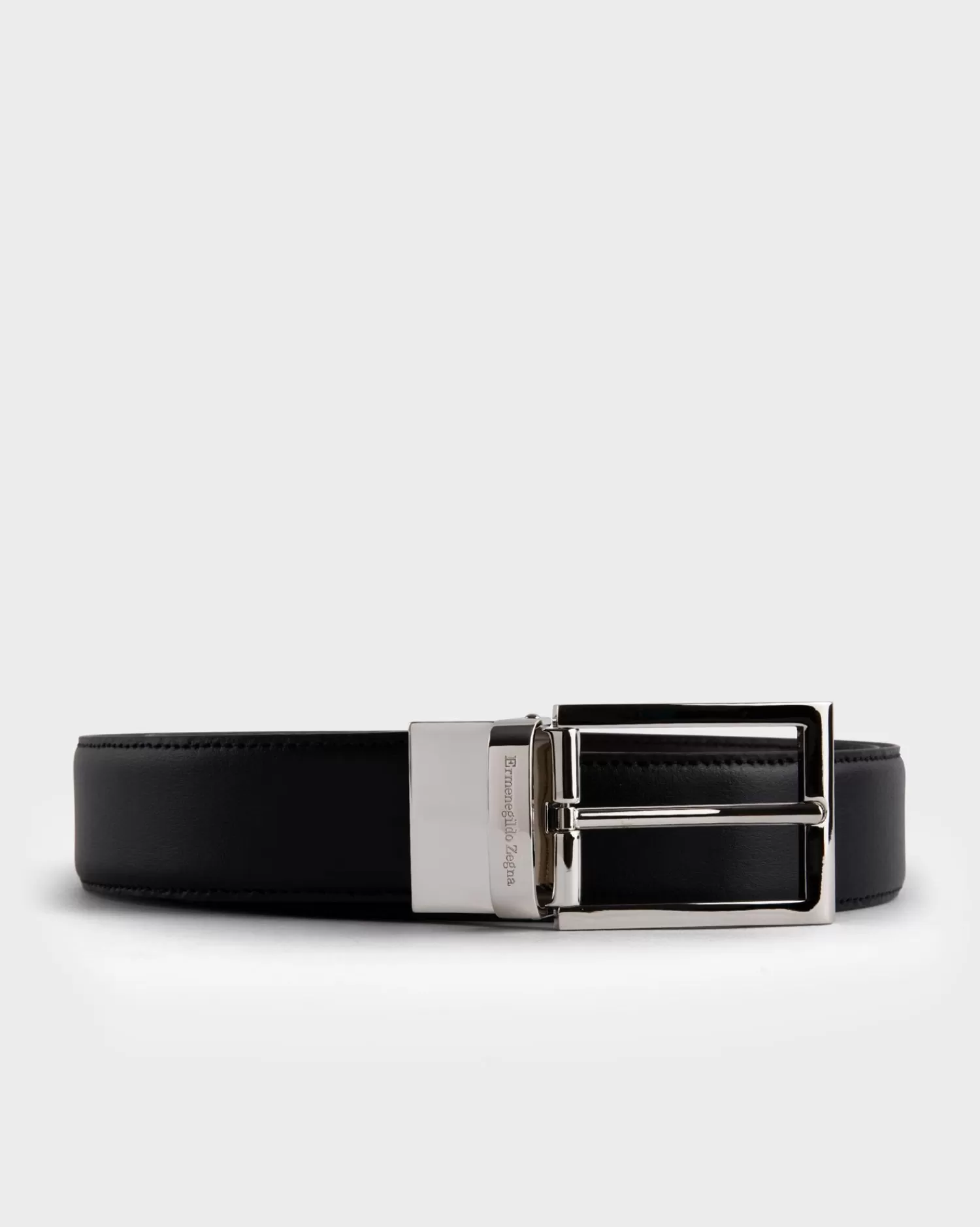 Ermenegildo Zegna Reversible Silver Buckle Belt^ Belts