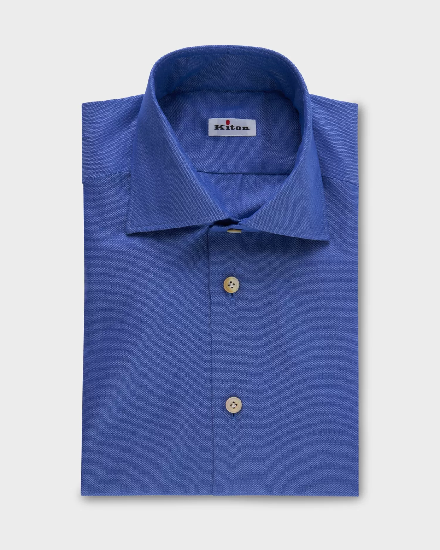 Kiton Royal Blue Oxford Weave Cotton Shirt^ Casual Shirts