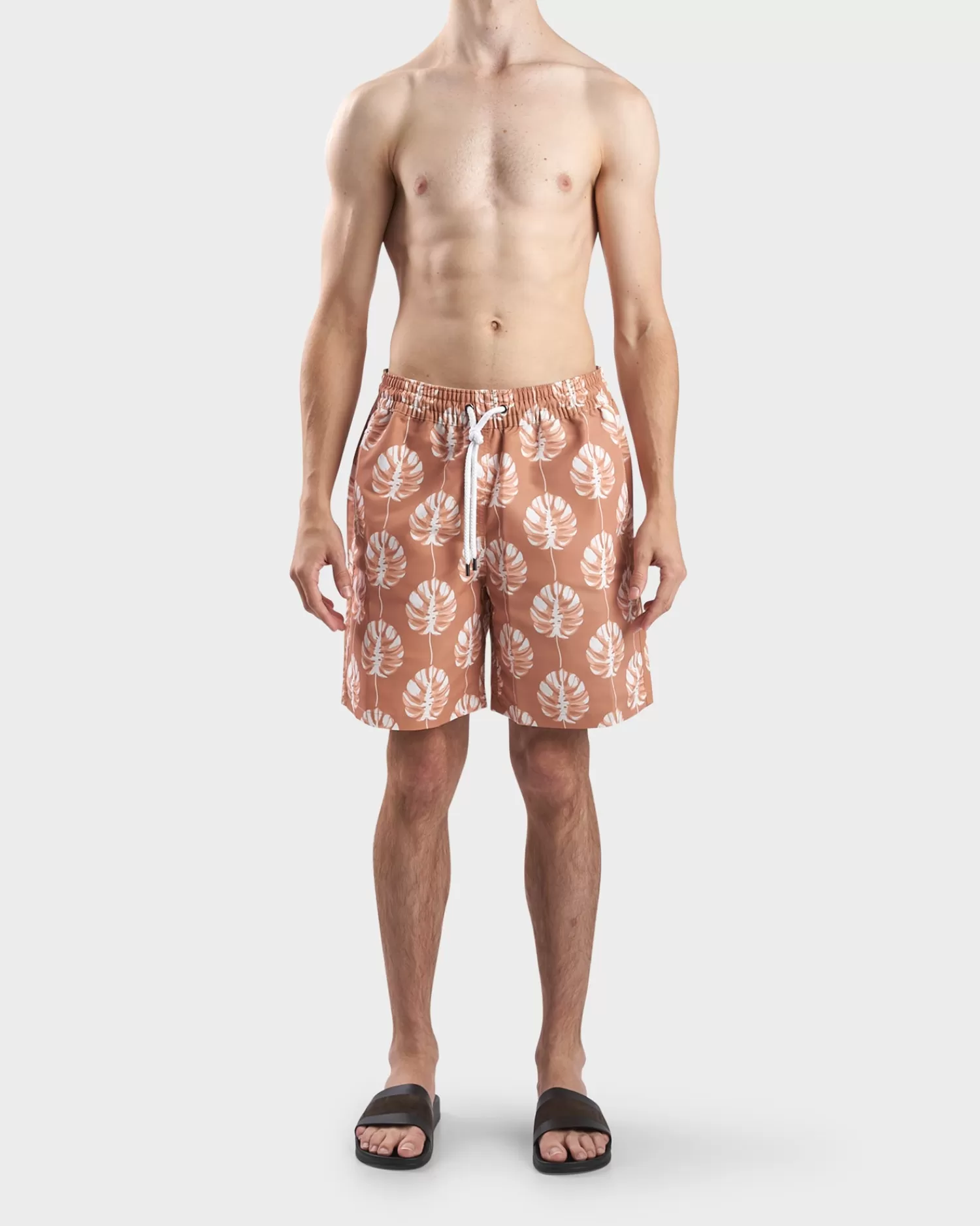 Frescobol Carioca Sandstone Botanico Leaf Print Board Shorts^ Swimwear