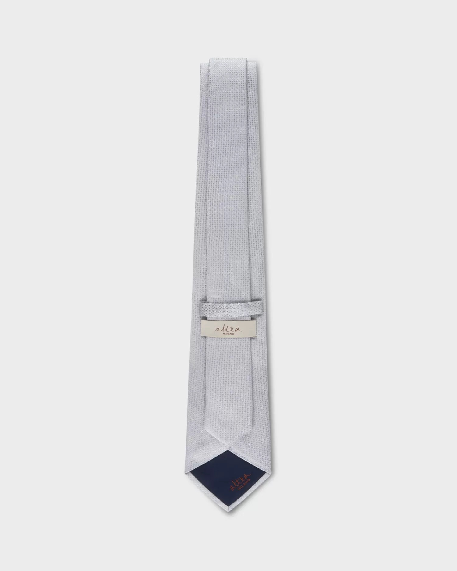 Altea Silver Microtexture Silk Tie^ Ties